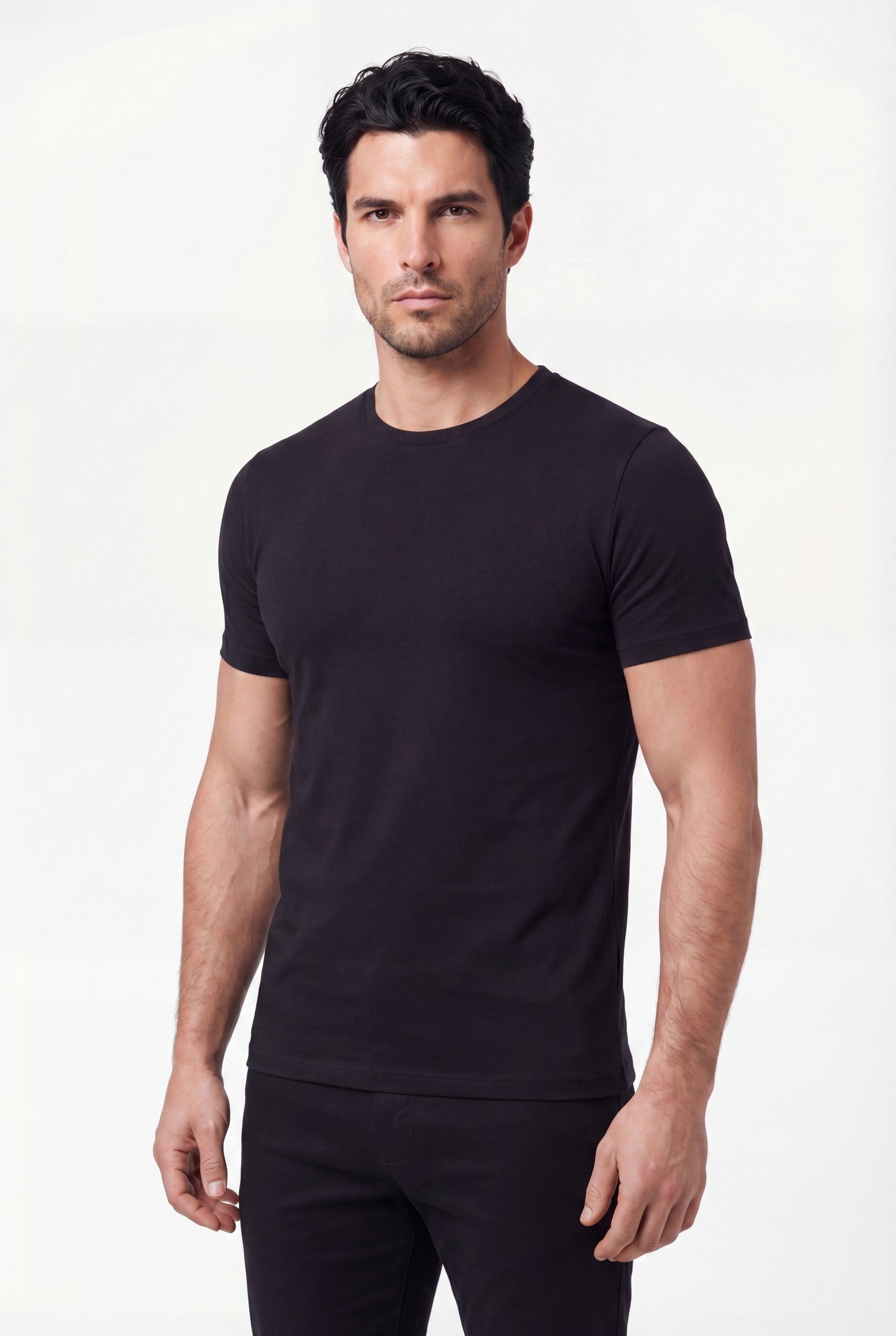 Men's Mercerised Cotton Crewneck T-Shirt | Blackstone London