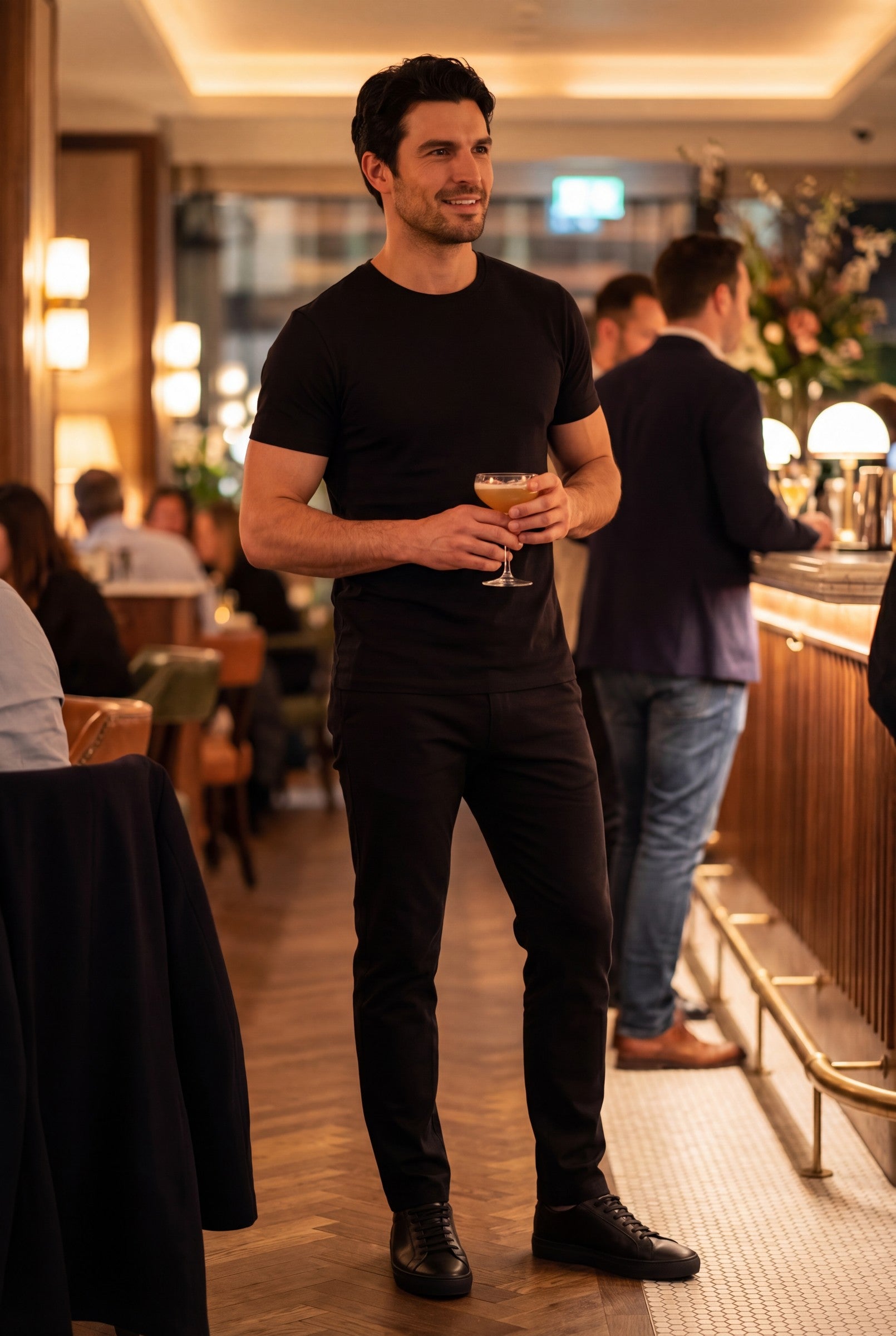 Men's Mercerised Cotton Crewneck T-Shirt | Blackstone London