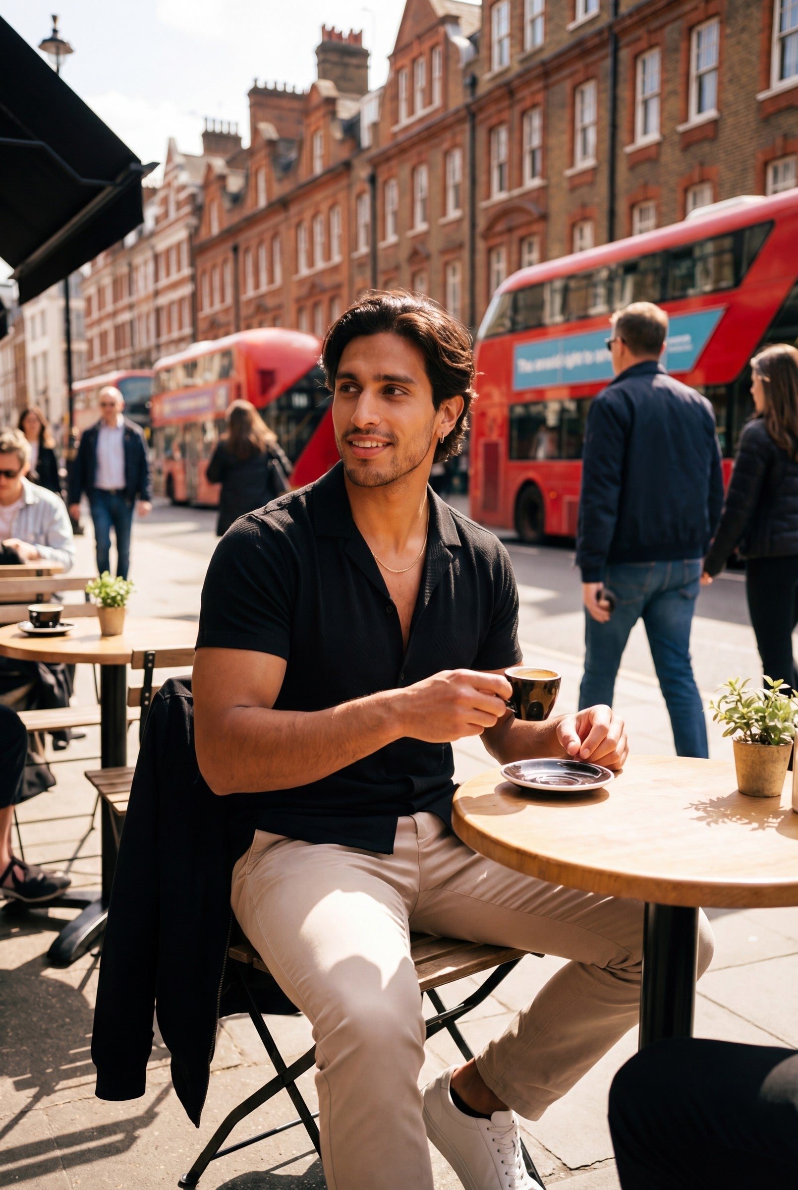 Men's Woven Textured Cuban Collar Shirt | Blackstone London