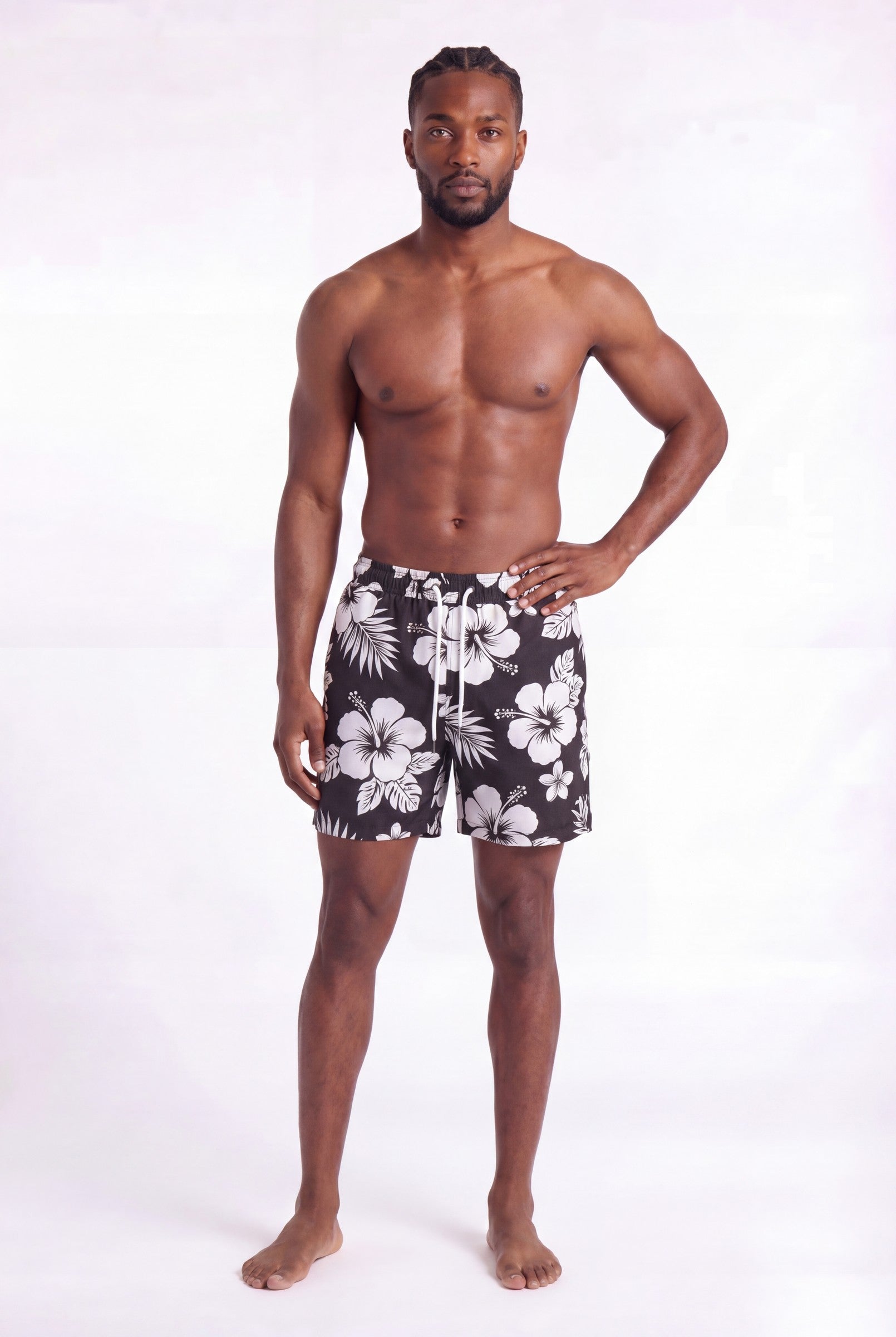 Men's Tropical Hibiscus Swim Shorts | Blackstone London