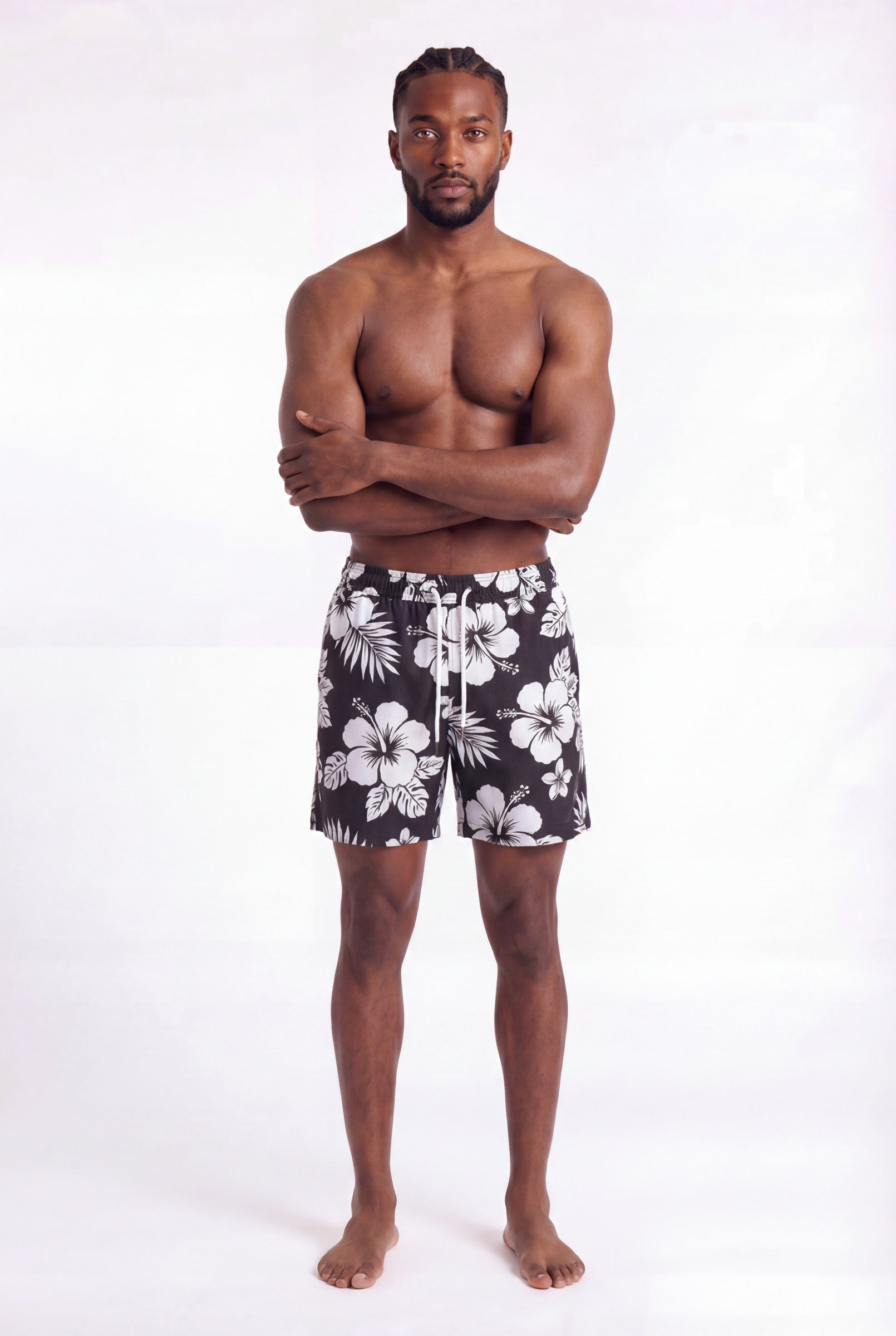 Men's Tropical Hibiscus Swim Shorts | Blackstone London