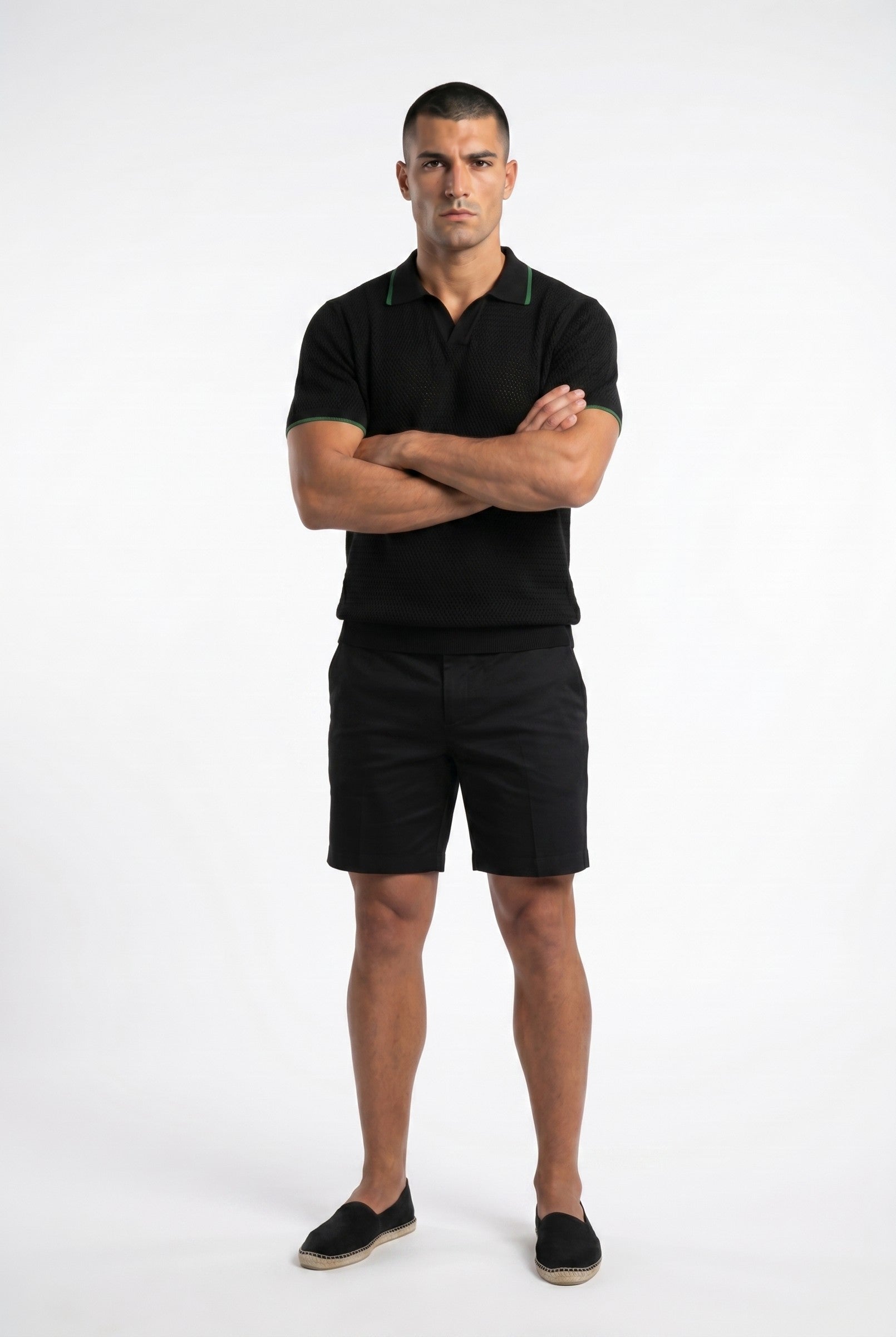 Men's Riviera Knit Rib Polo | Blackstone London
