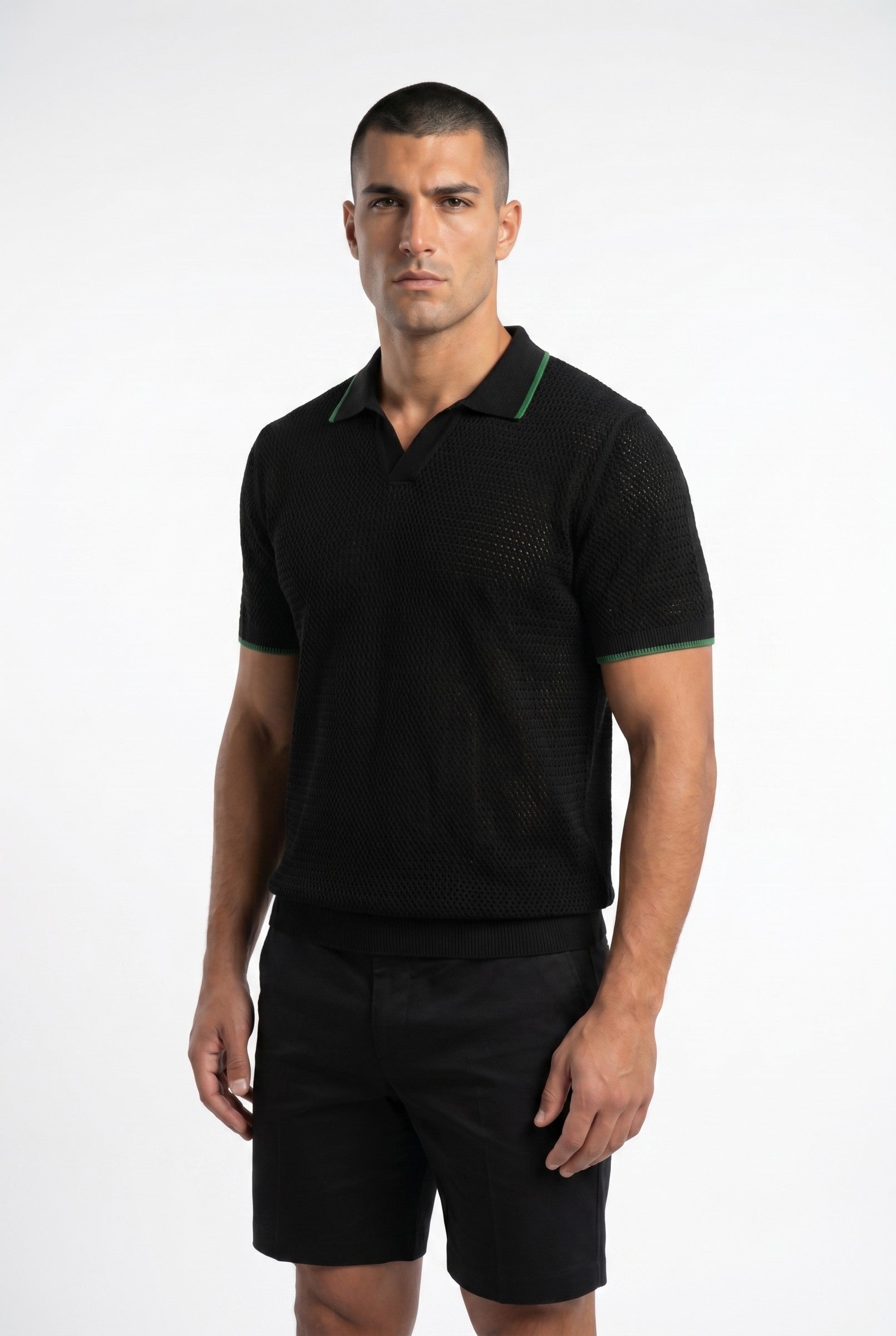 Men's Riviera Knit Rib Polo | Blackstone London
