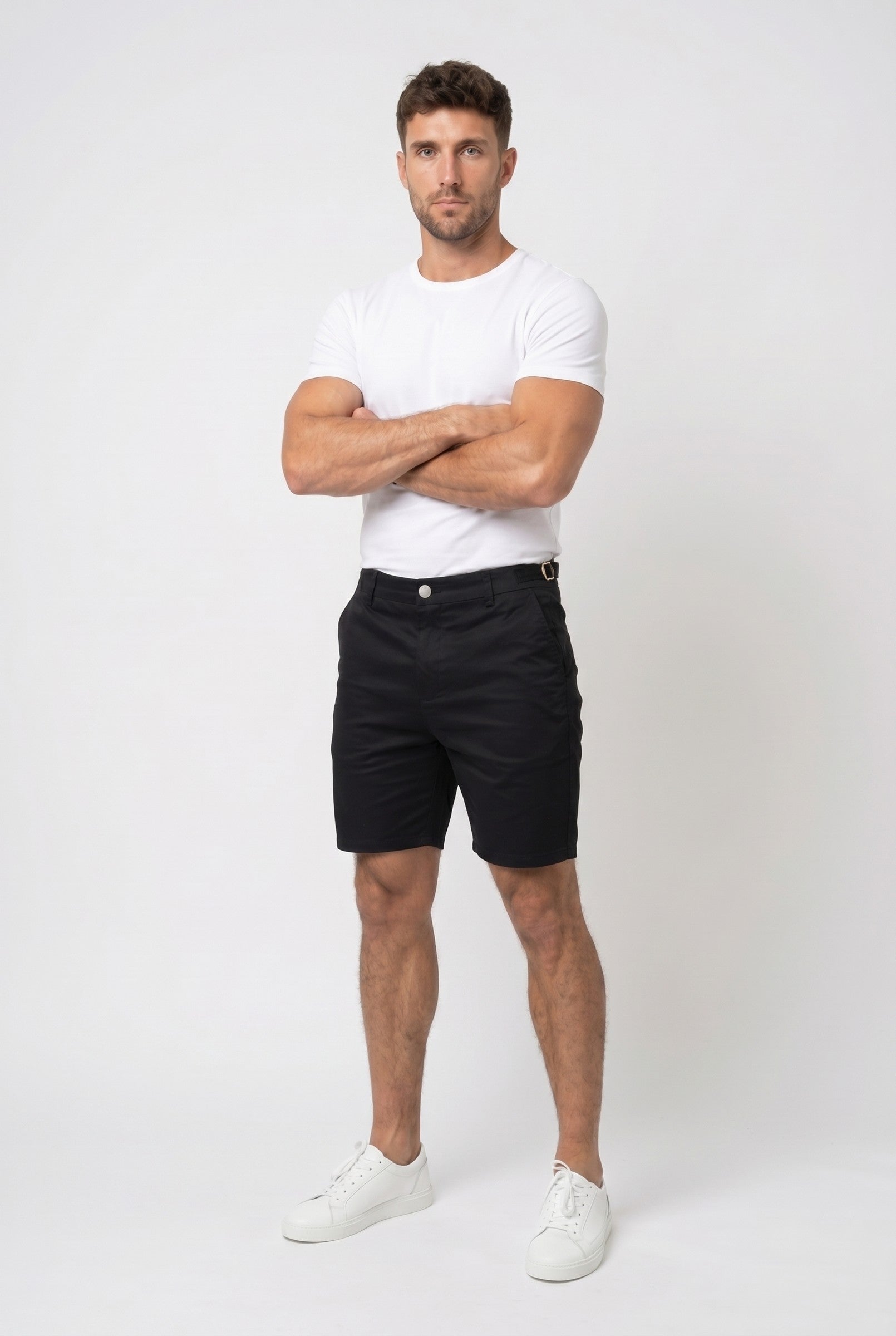 Men's Side Adjuster Chino Shorts | Blackstone London