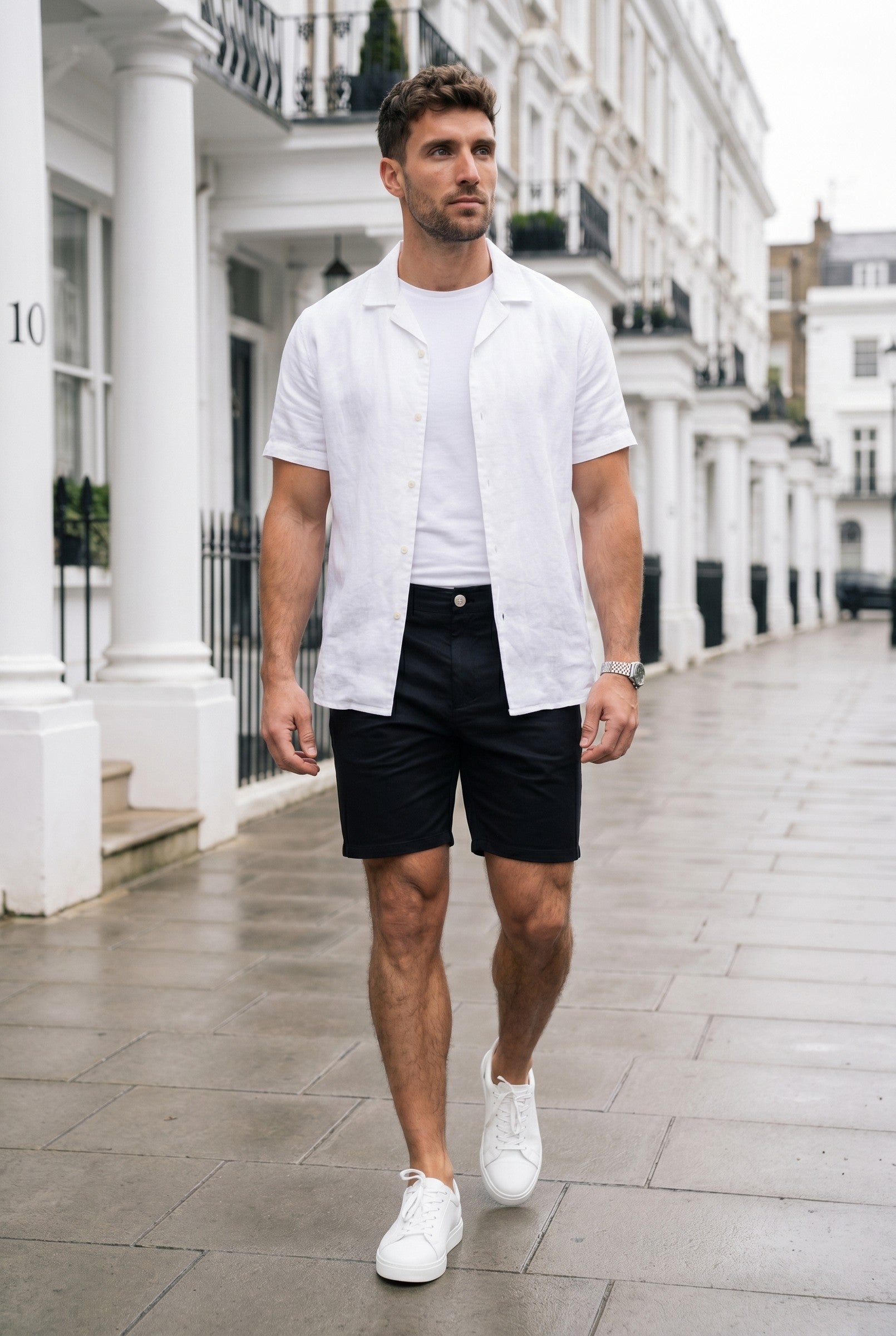 Men's Side Adjuster Chino Shorts | Blackstone London