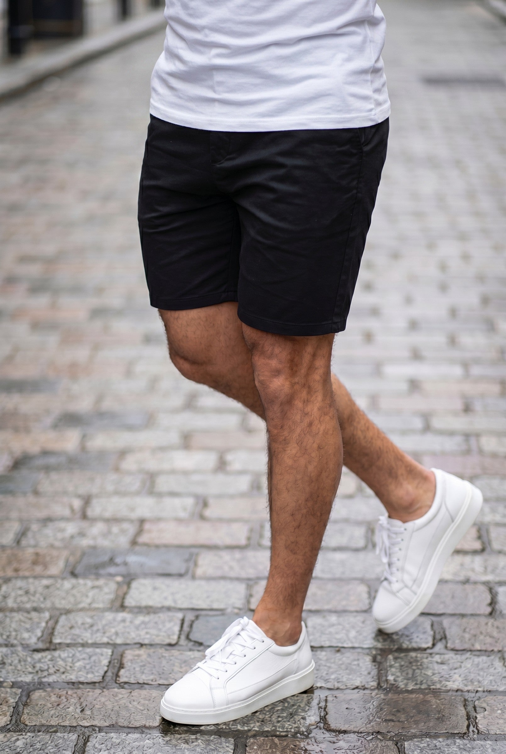 Men's Side Adjuster Chino Shorts | Blackstone London