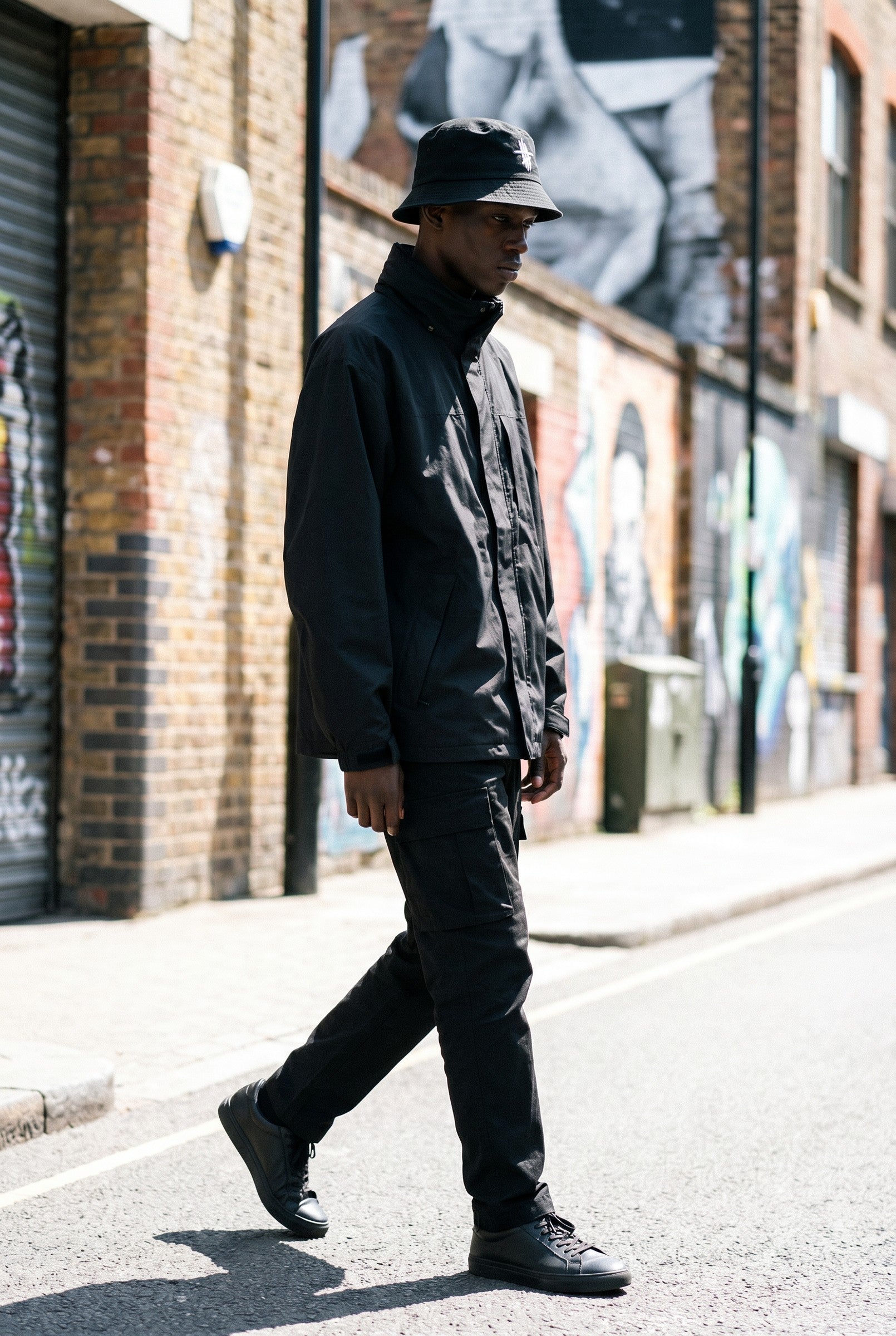 Men's Crossed Lines Bucket Hat | Blackstone London
