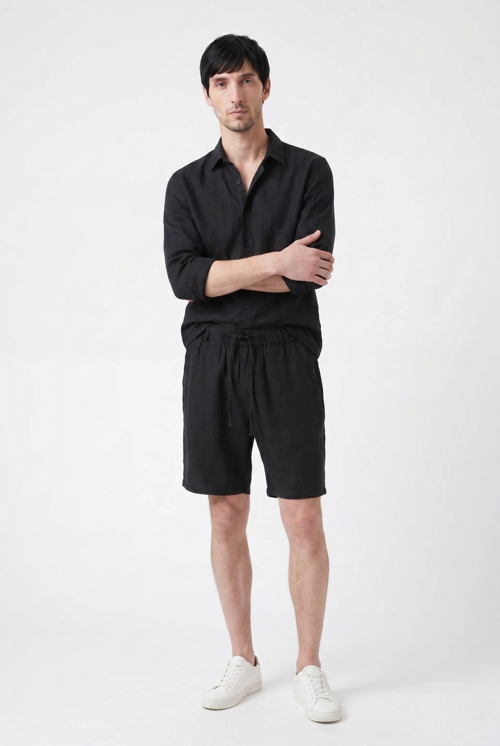 Men's Linen Leisure Drawstring Shorts | Blackstone London