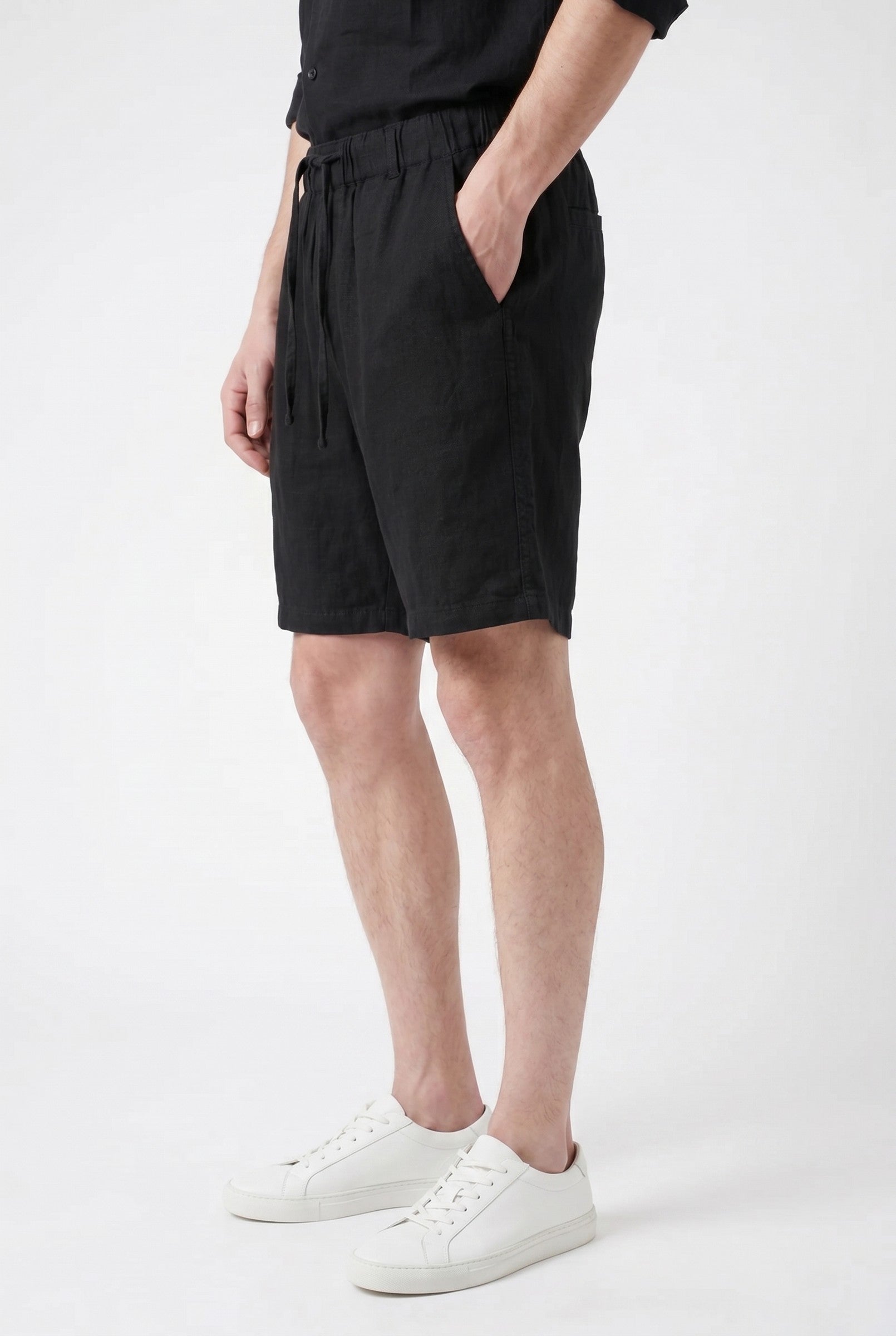 Men's Linen Leisure Drawstring Shorts | Blackstone London
