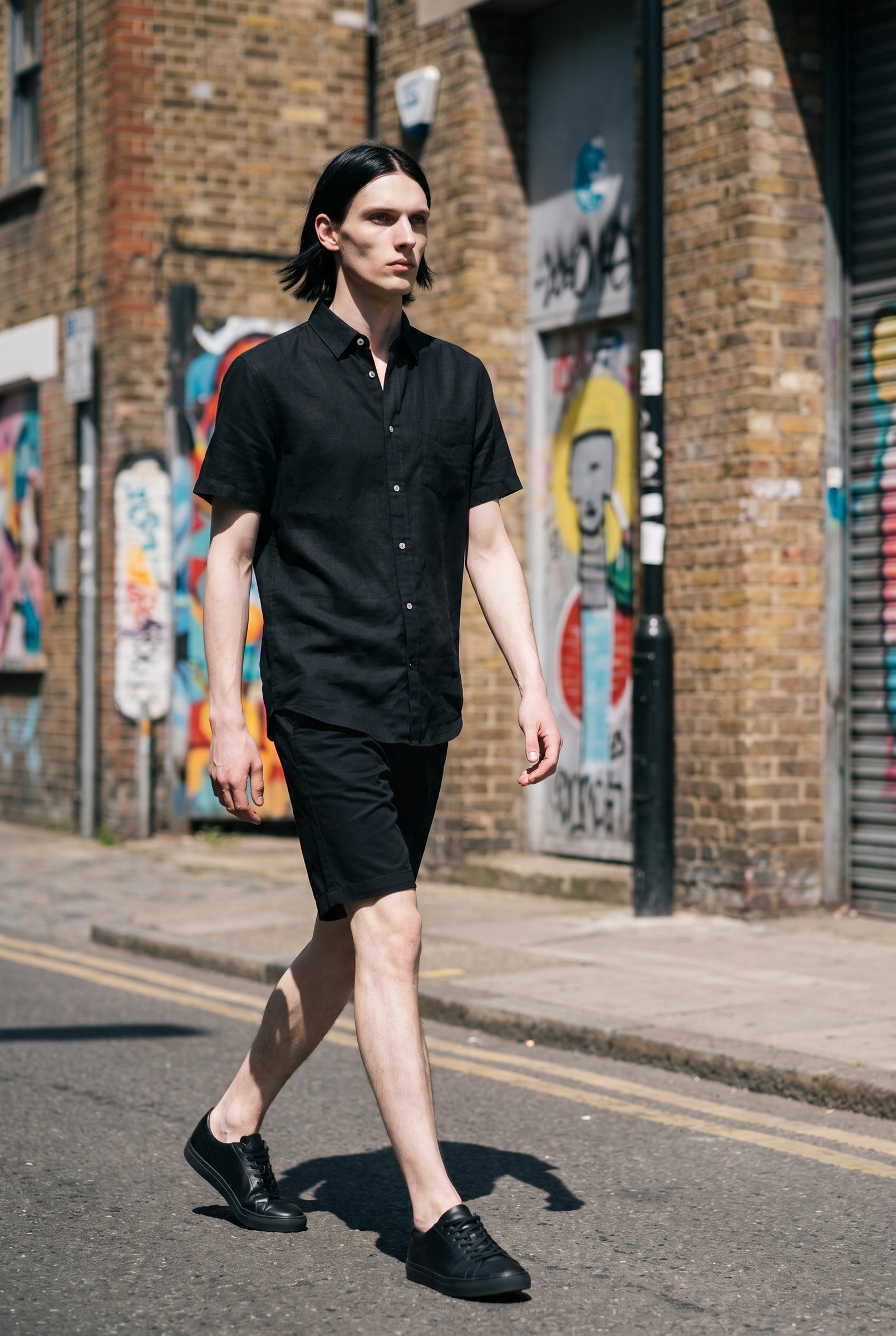 Men's Cotton Linen Short Sleeve Shirt | Blackstone London