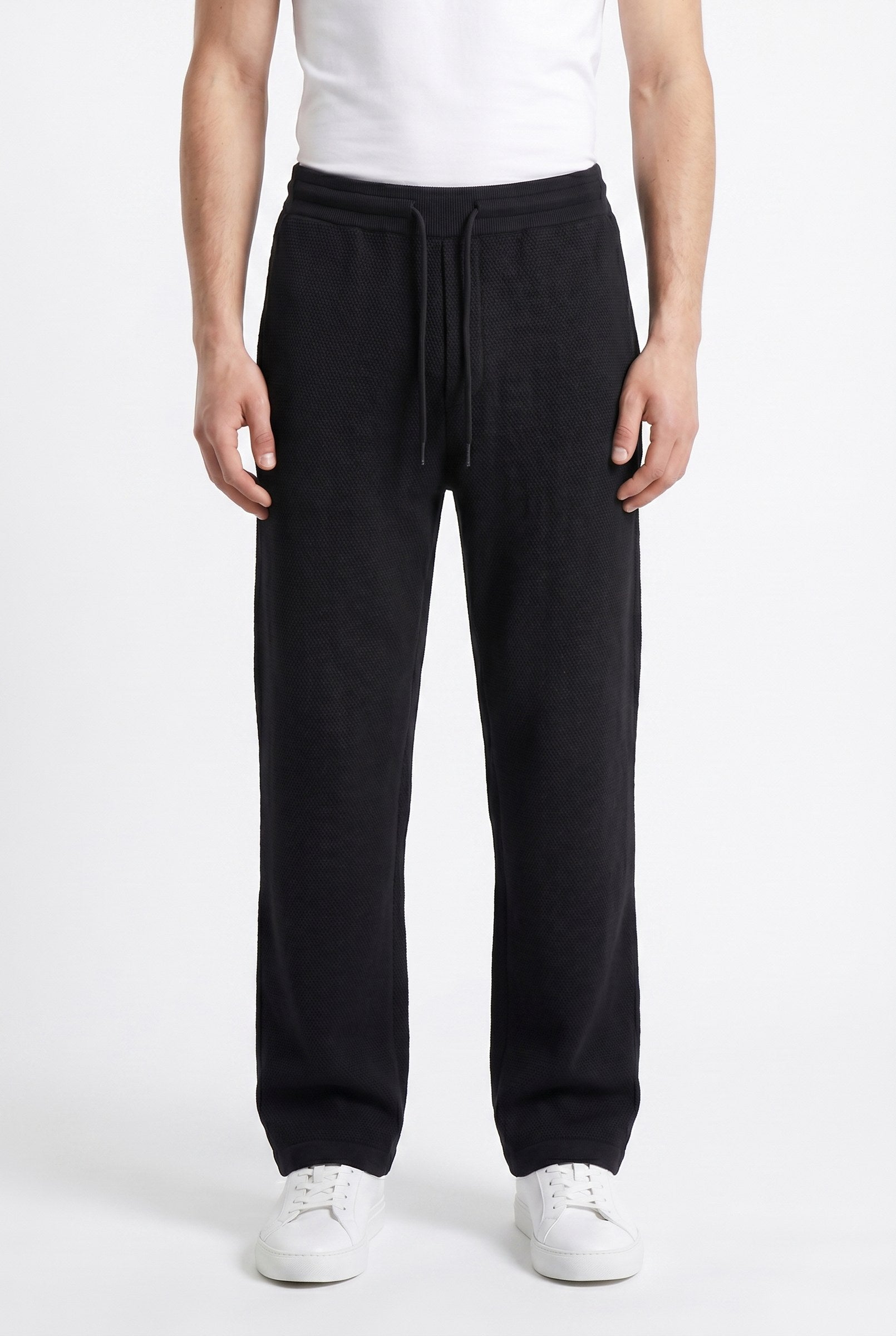 Men's Casual Drawstring Wide Leg Trousers | Blackstone London
