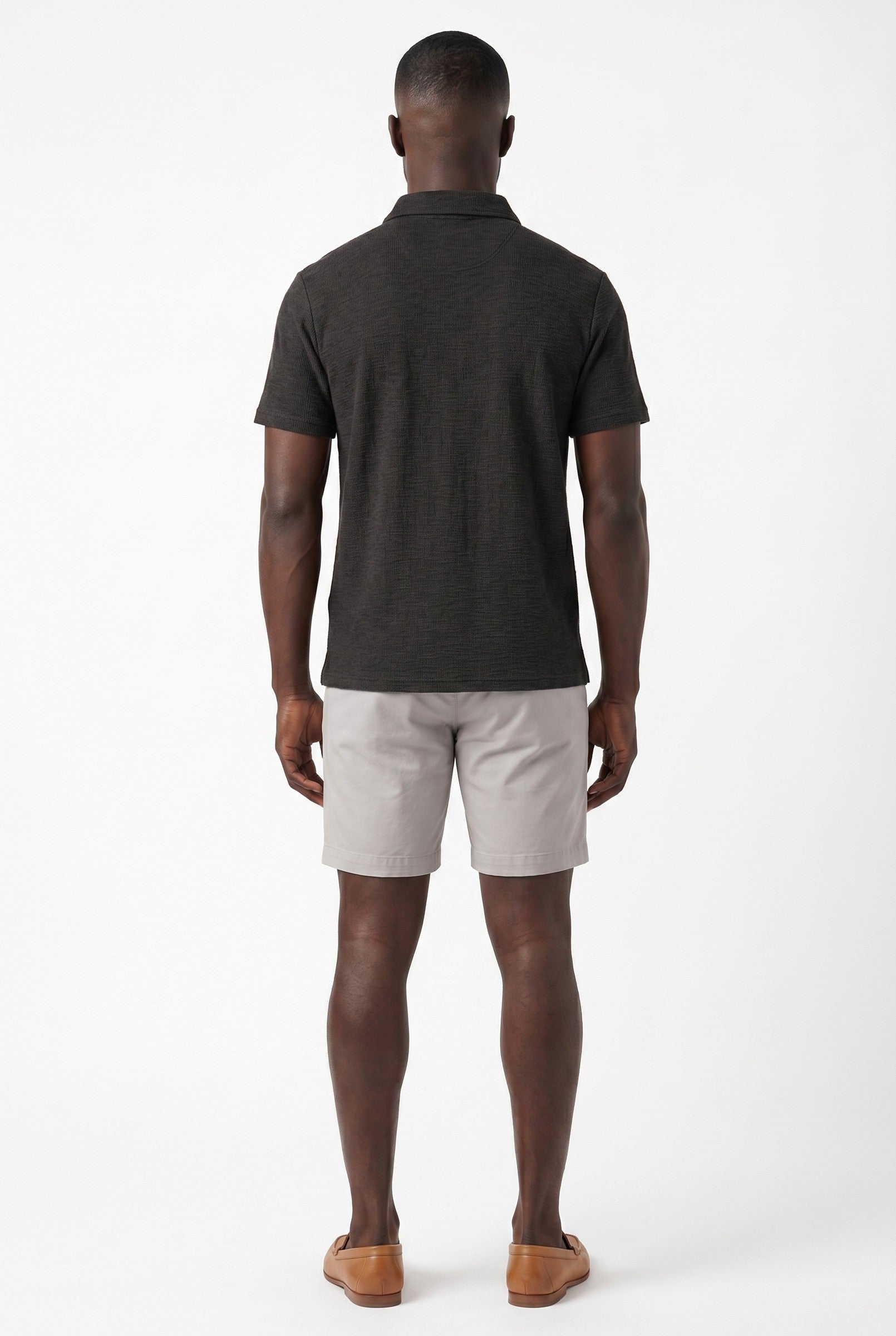 Men's Tonal Pique Polo Shirt | Blackstone London