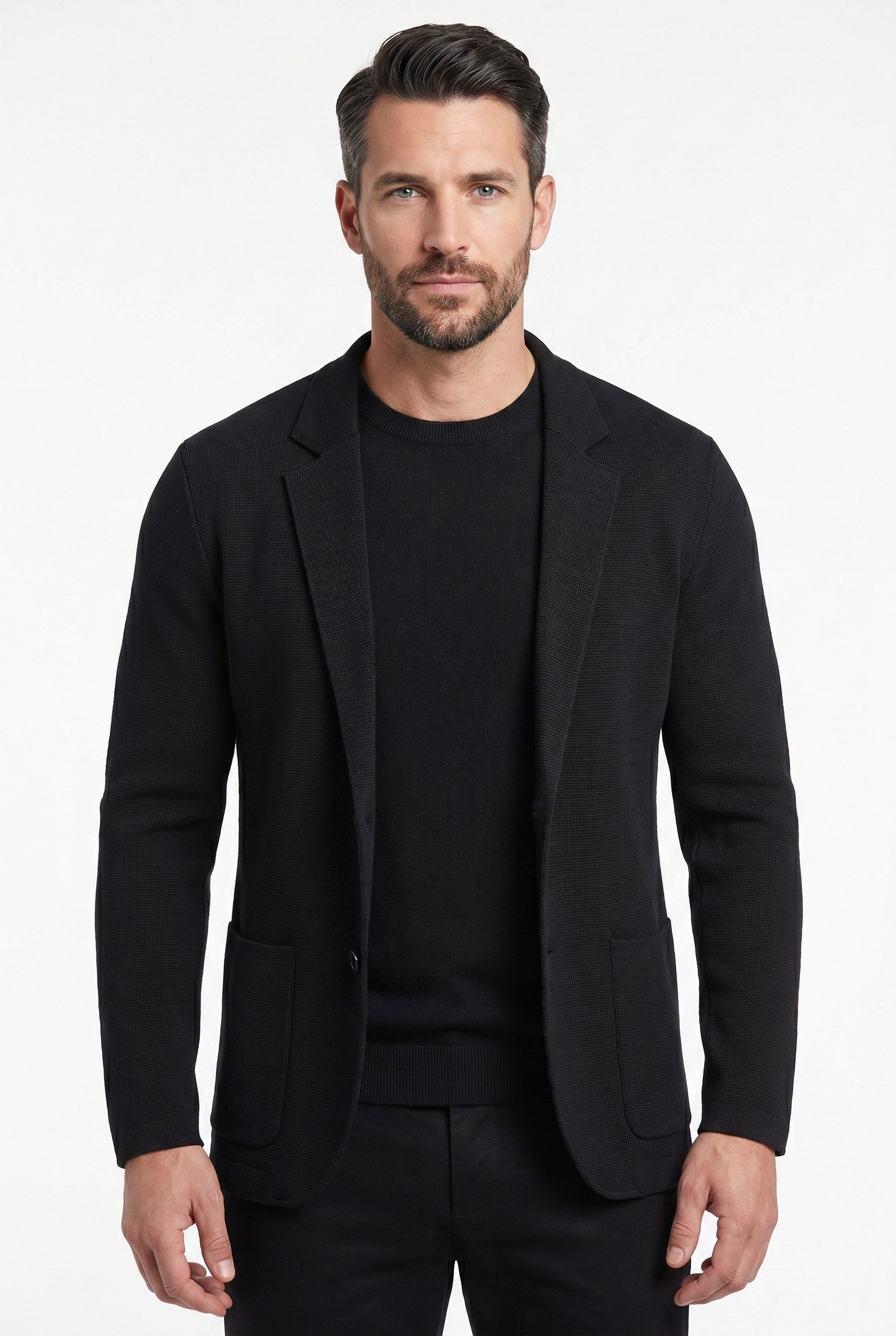 Men's Knitted Deconstructed Blazer | Blackstone London