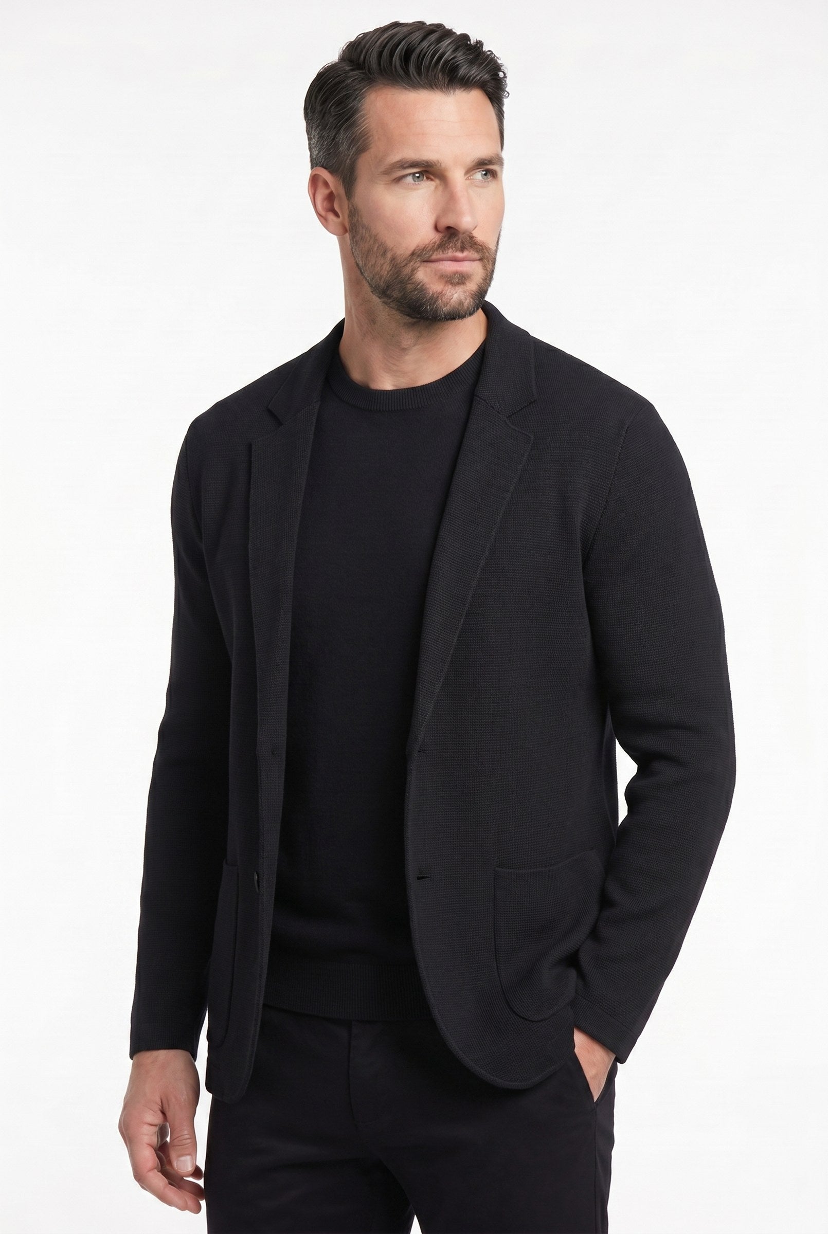 Men's Knitted Deconstructed Blazer | Blackstone London
