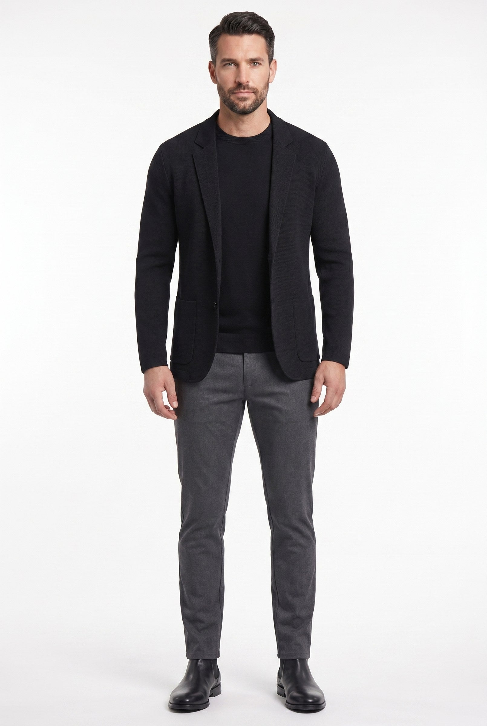 Men's Knitted Deconstructed Blazer | Blackstone London