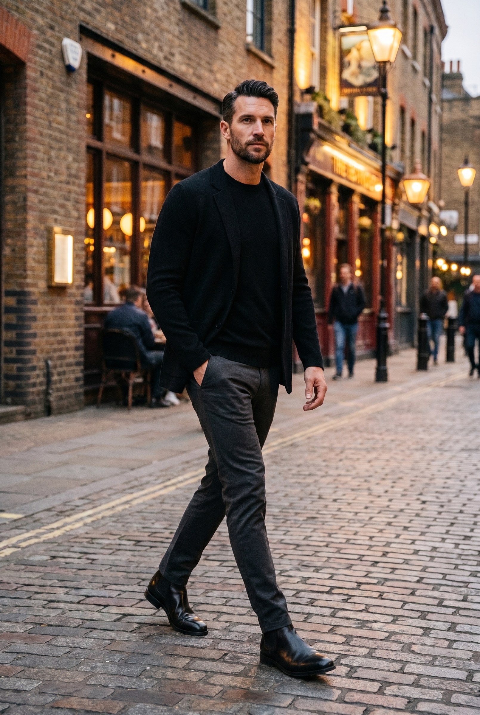 Men's Knitted Deconstructed Blazer | Blackstone London