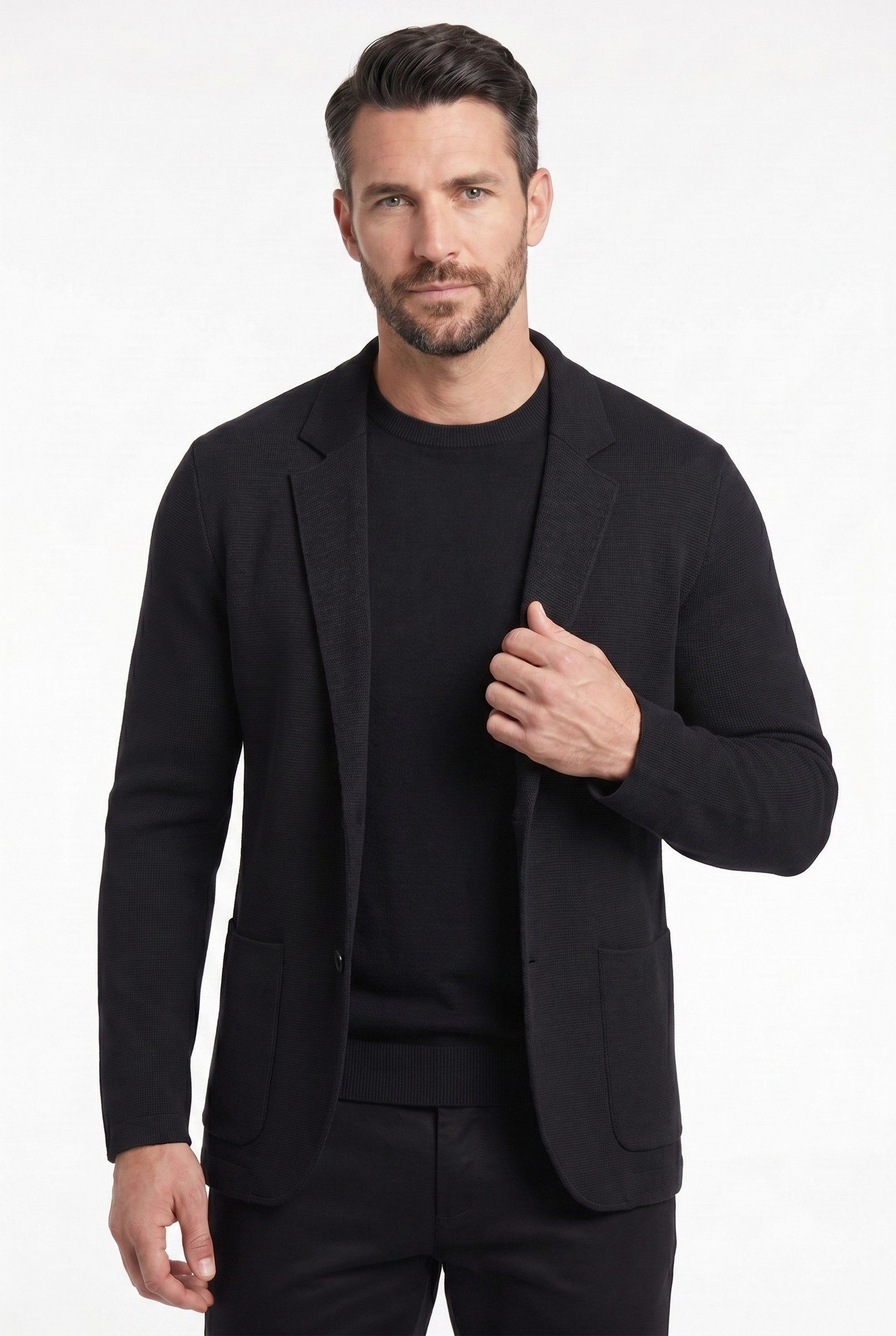 Men's Knitted Deconstructed Blazer | Blackstone London