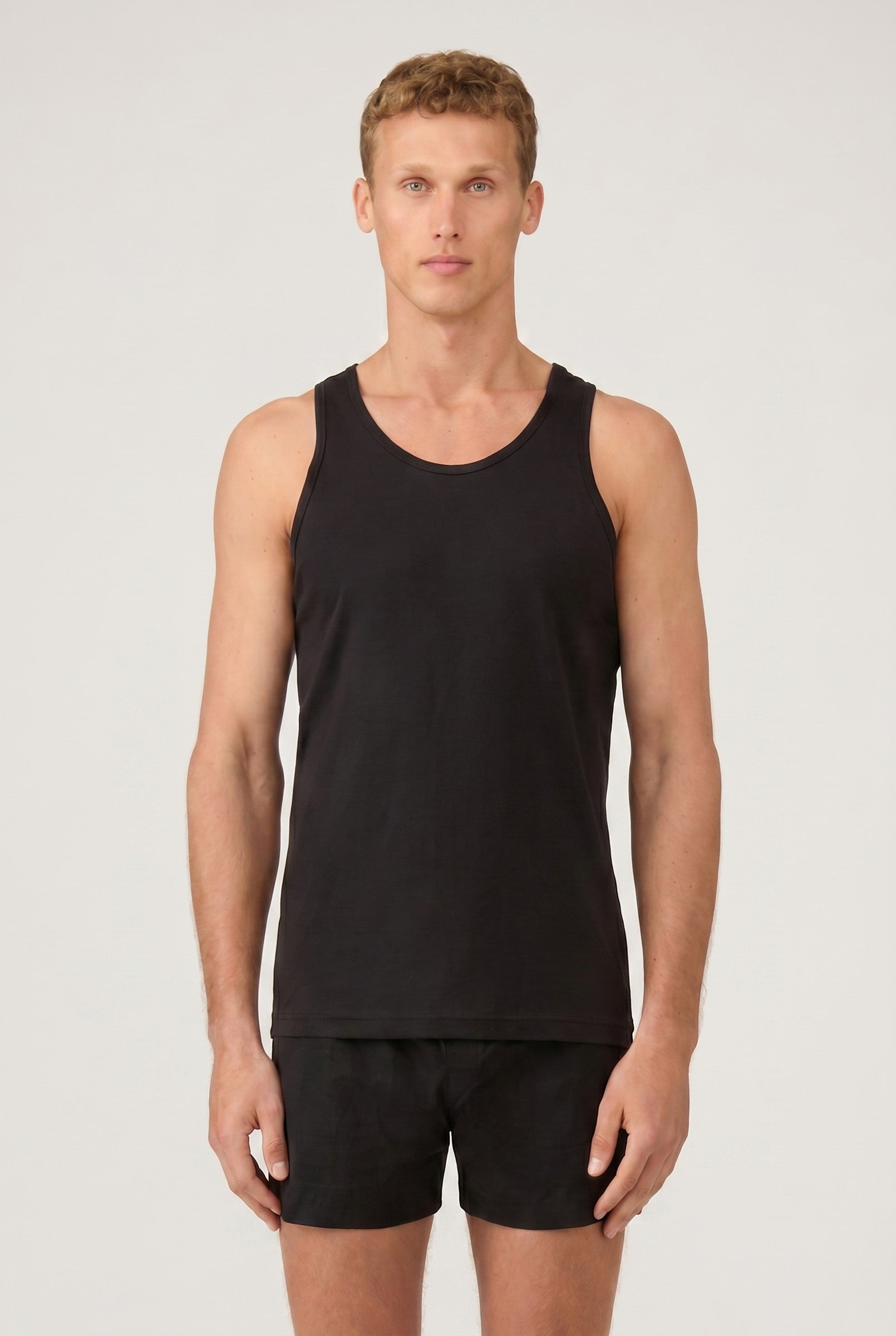 Men's Scoop Neck Cotton Vest | Blackstone London