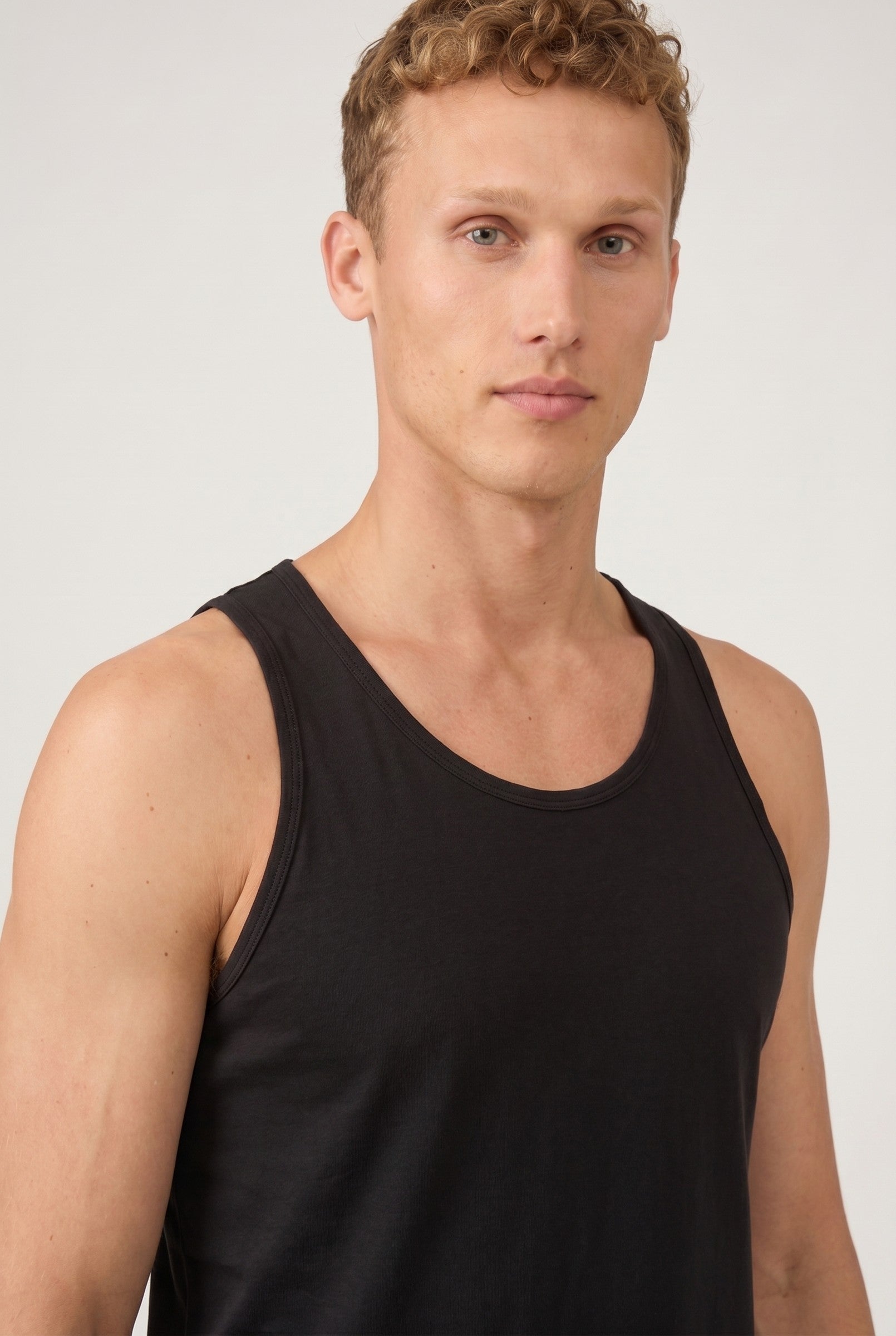 Men's Scoop Neck Cotton Vest | Blackstone London