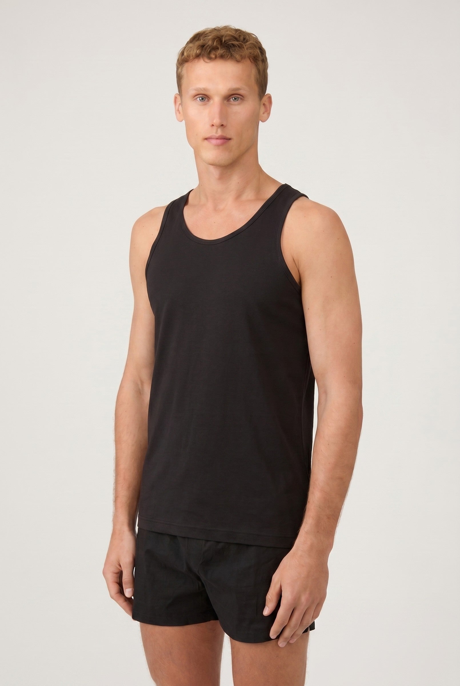 Men's Scoop Neck Cotton Vest | Blackstone London