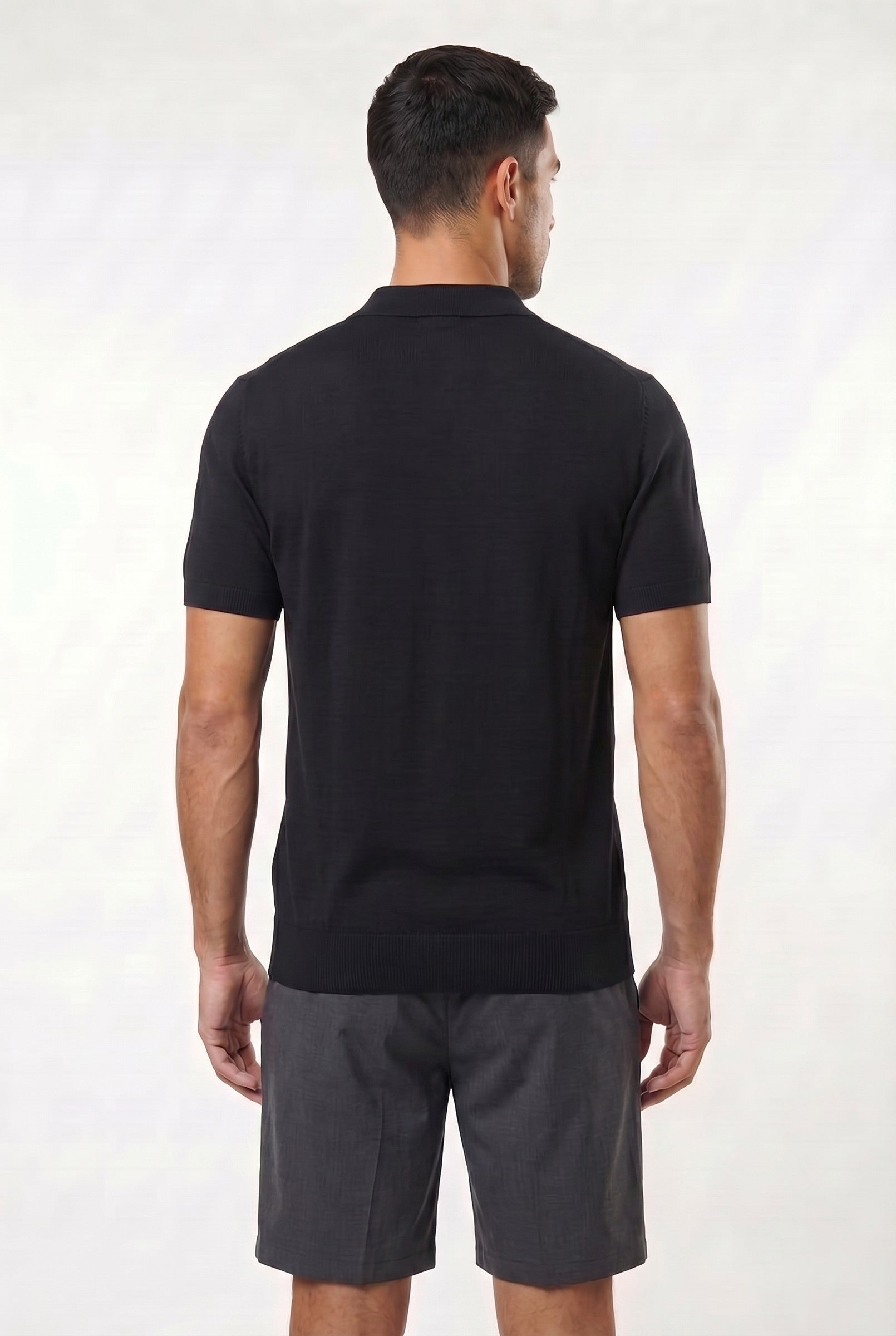 Men's Fine Knit Polo Shirt | Blackstone London