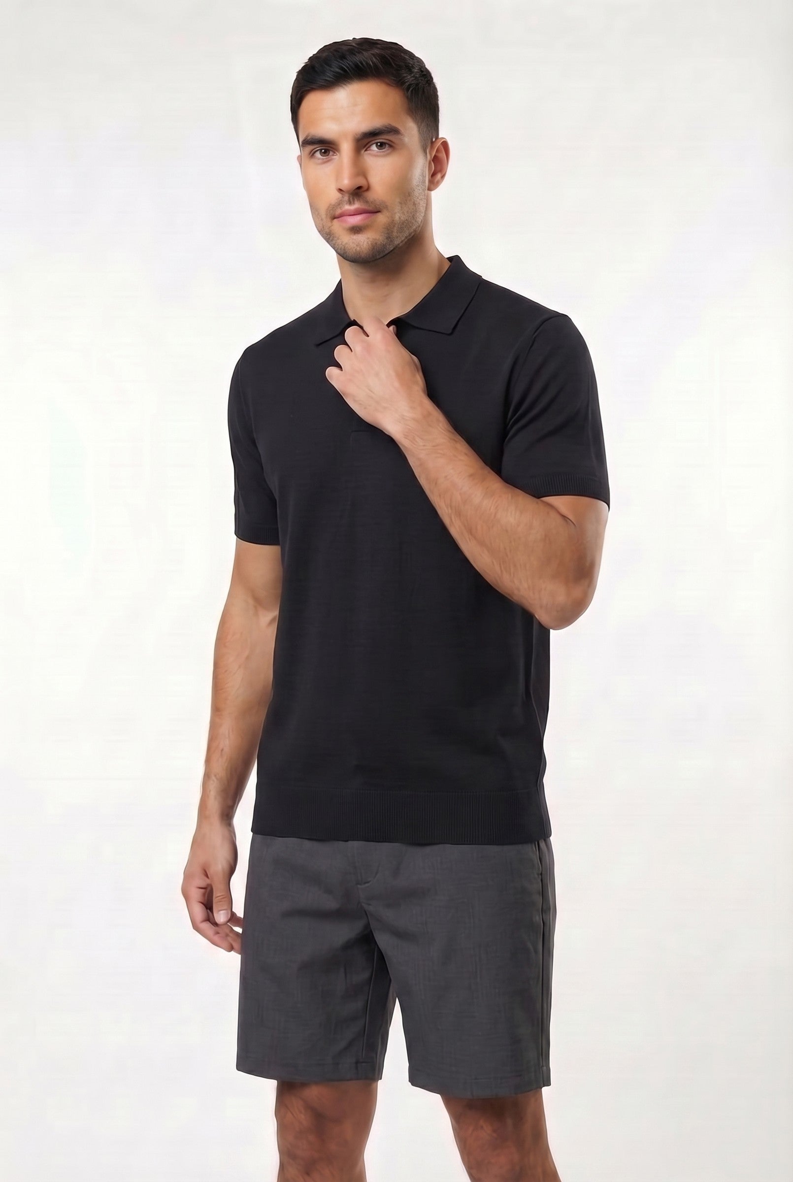 Men's Fine Knit Polo Shirt | Blackstone London