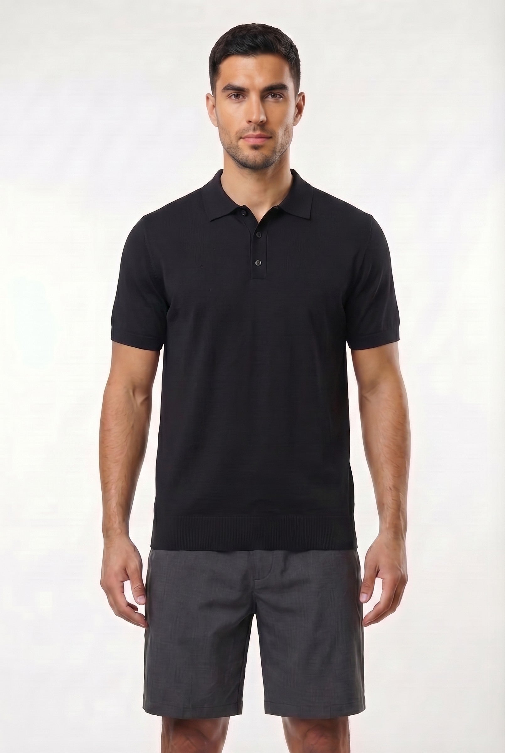 Men's Fine Knit Polo Shirt | Blackstone London