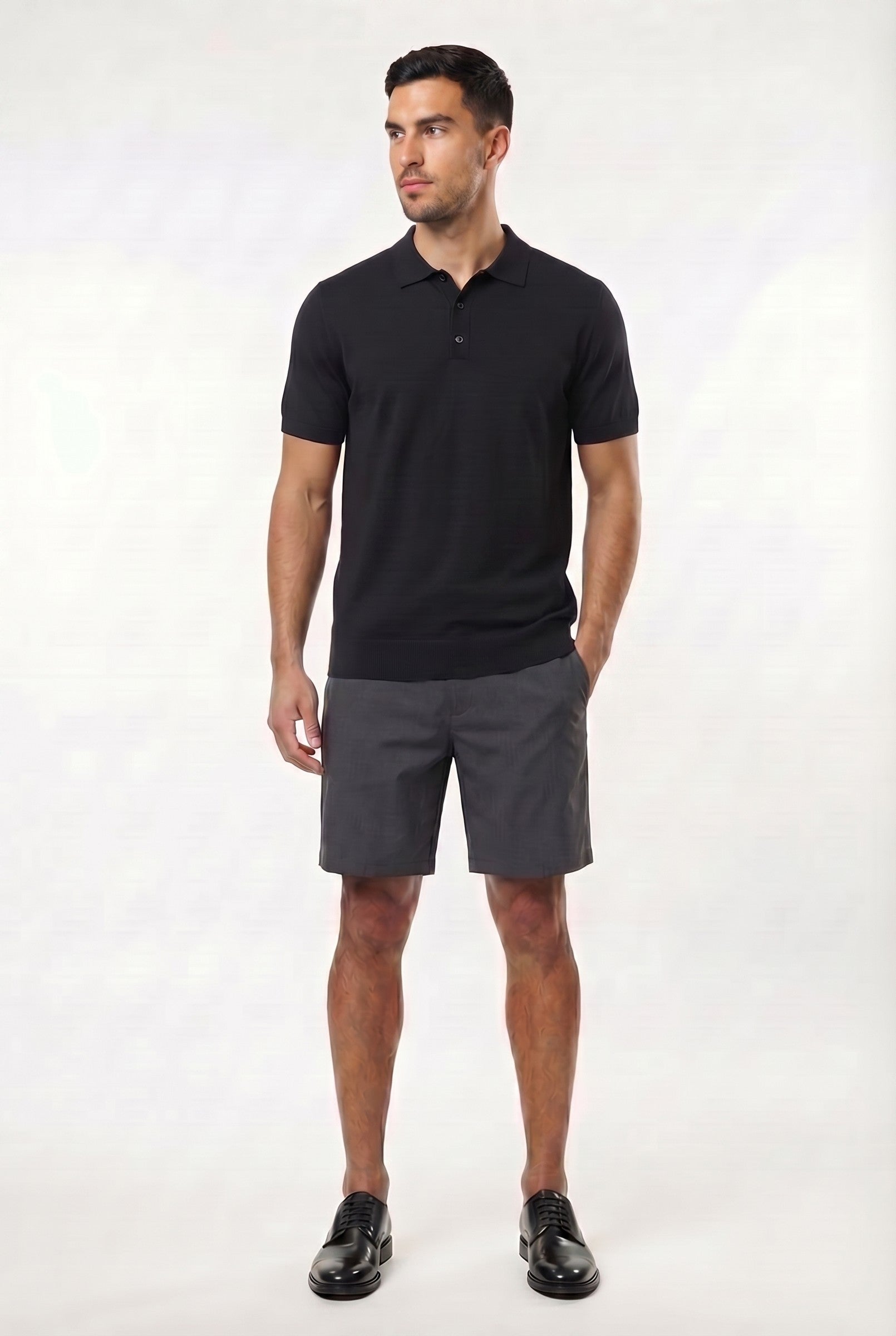 Men's Fine Knit Polo Shirt | Blackstone London