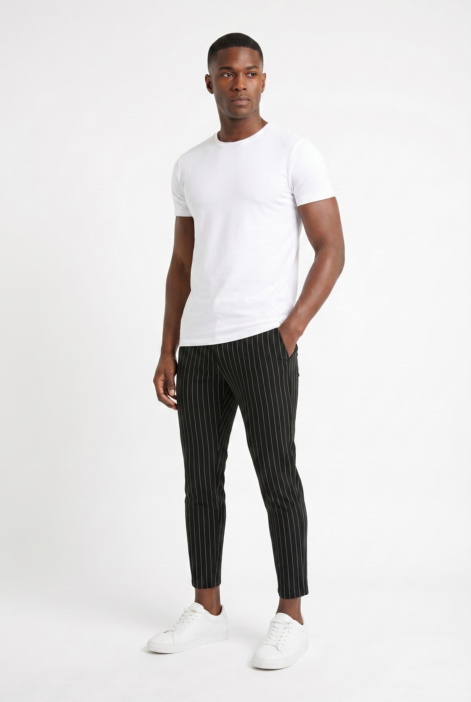 Men's Signature Half Belt Trousers | Blackstone London