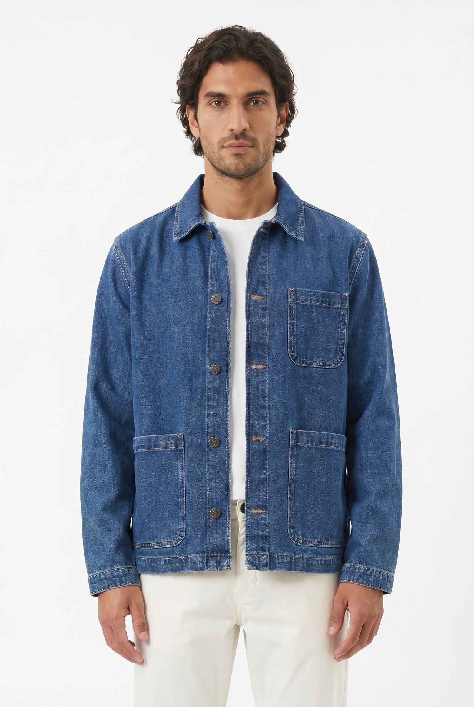 Men's Vintage Wash Chore Jacket | Blackstone London
