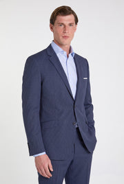 Men's Blue Birdseye Suit | Blackstone London