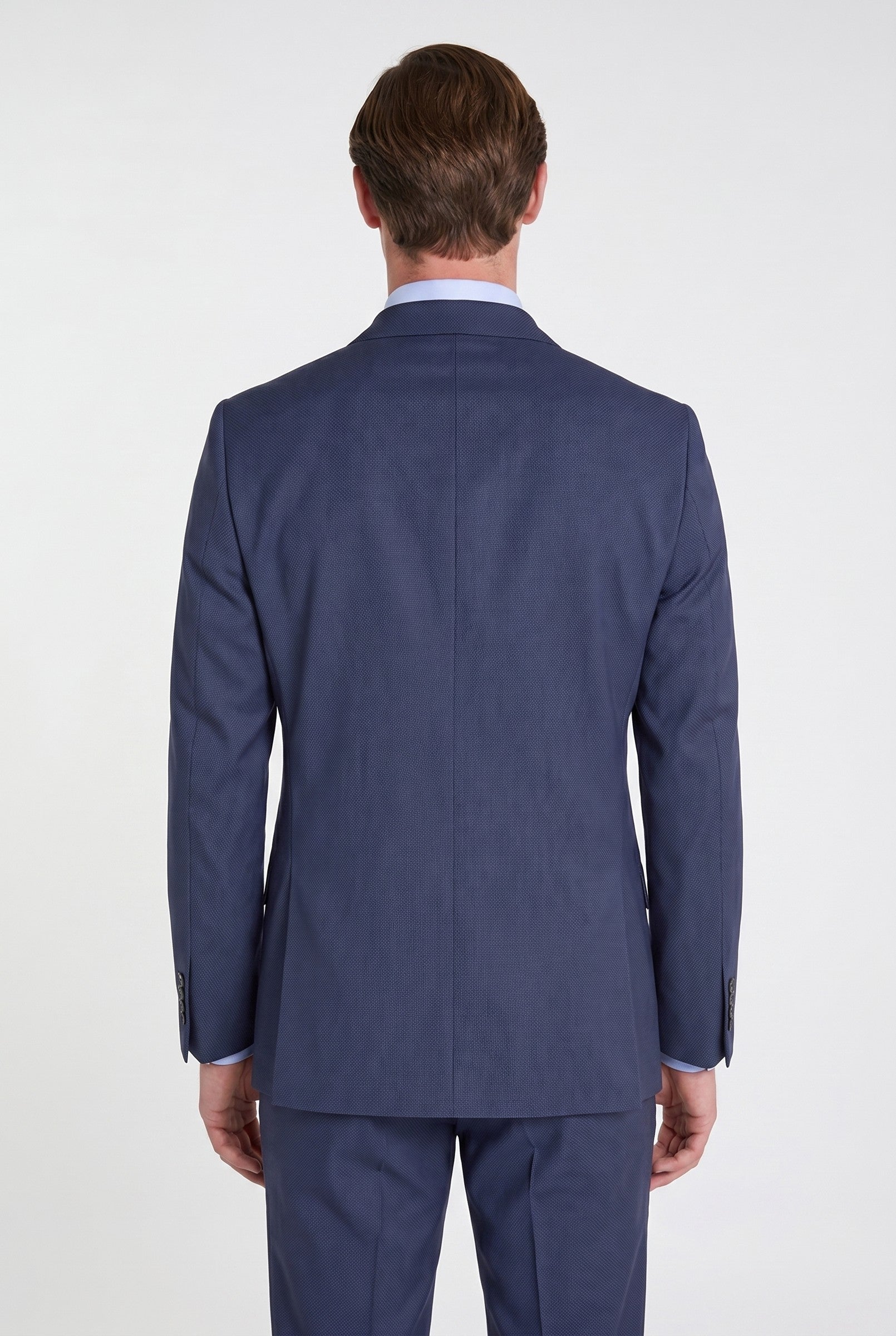 Men's Blue Birdseye Suit | Blackstone London