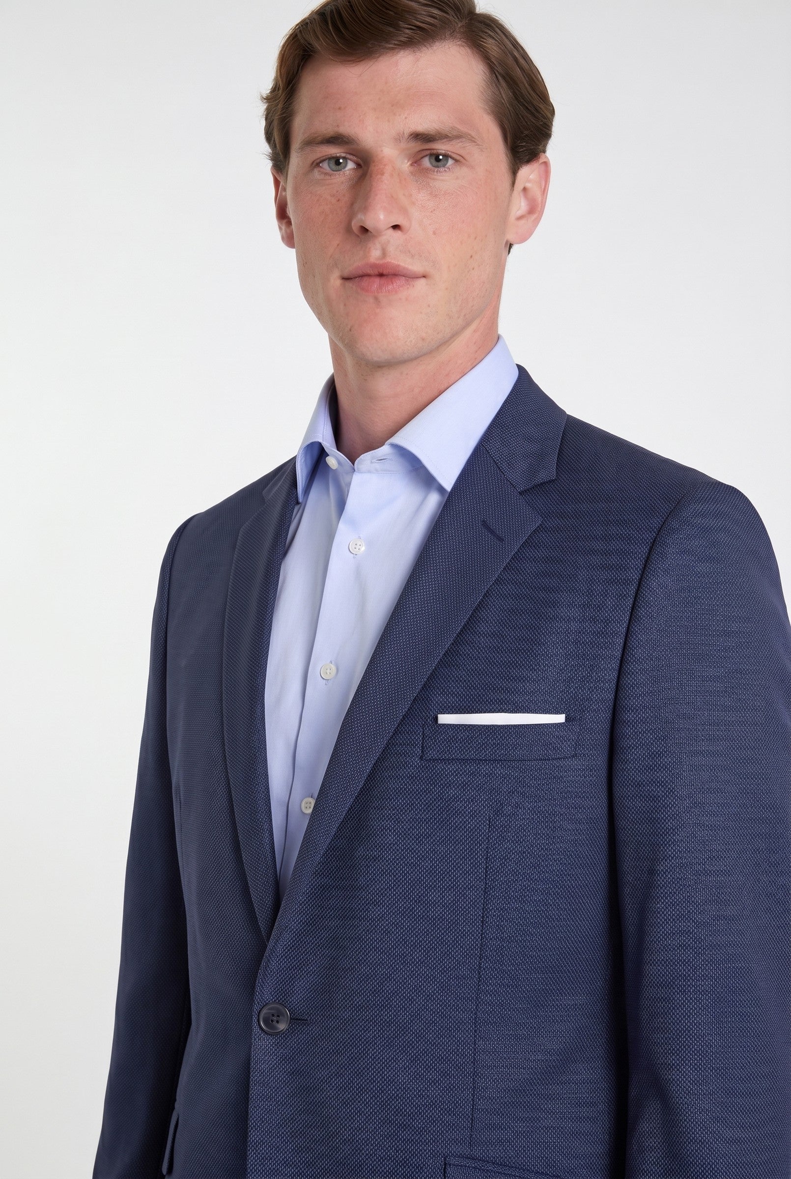 Men's Blue Birdseye Suit | Blackstone London