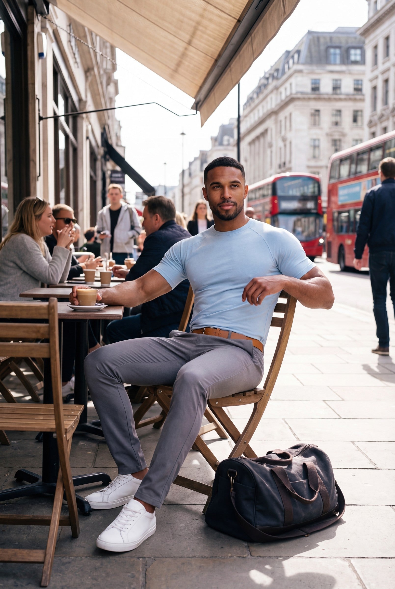 Men's Muscle Fit Crewneck T-Shirt | Blackstone London