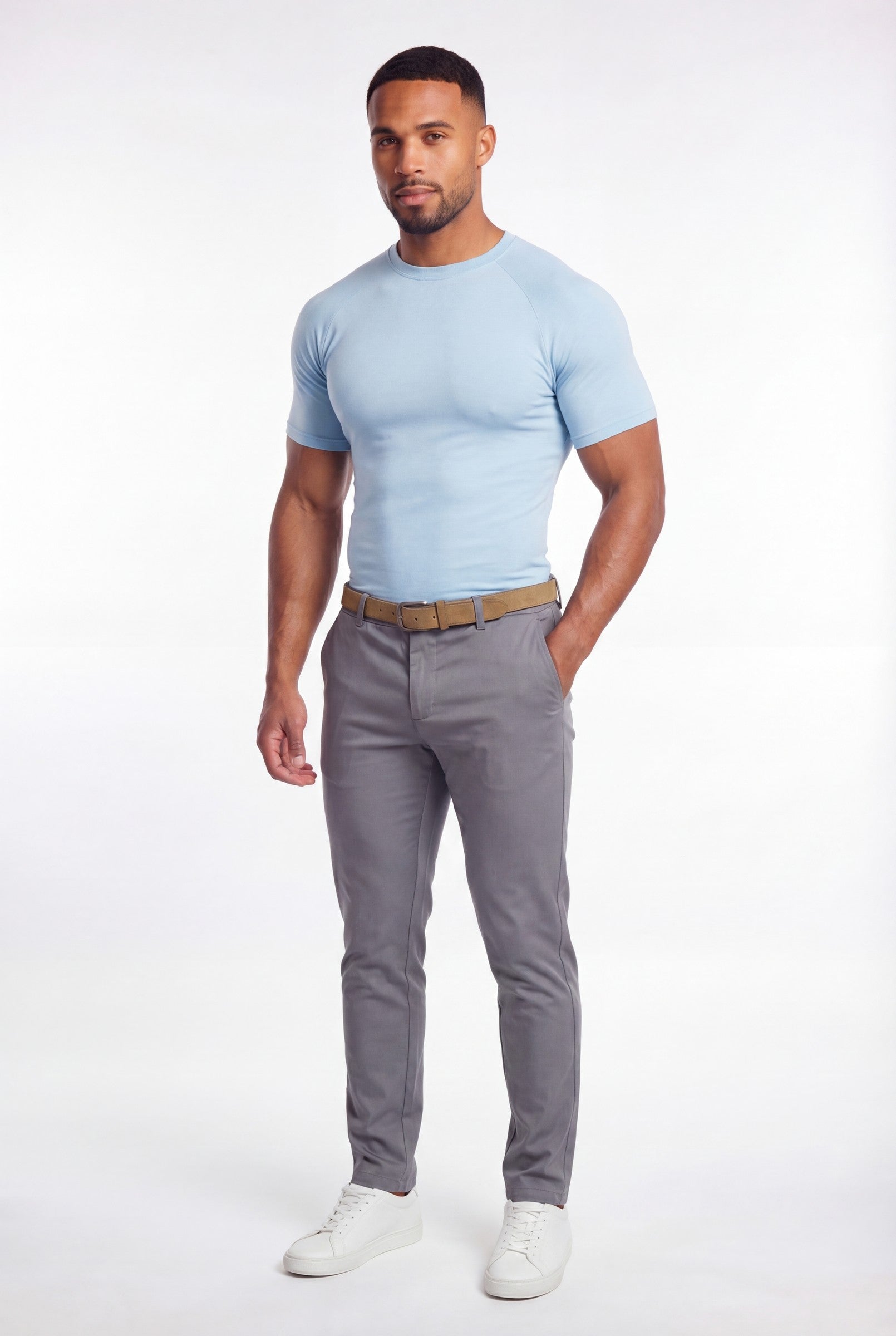 Men's Muscle Fit Crewneck T-Shirt | Blackstone London