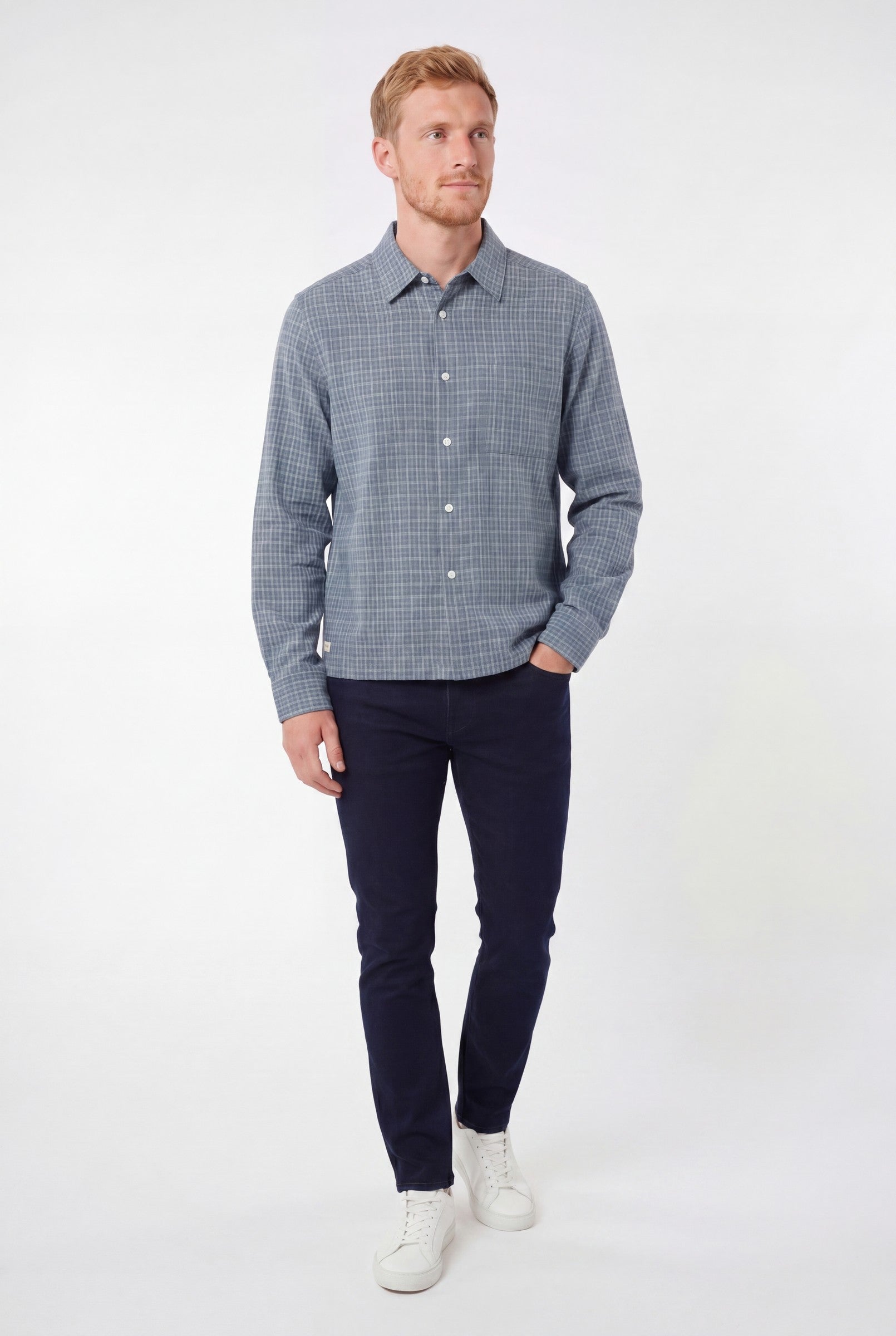 Men's Cotton Checked Boxy Shirt | Blackstone London