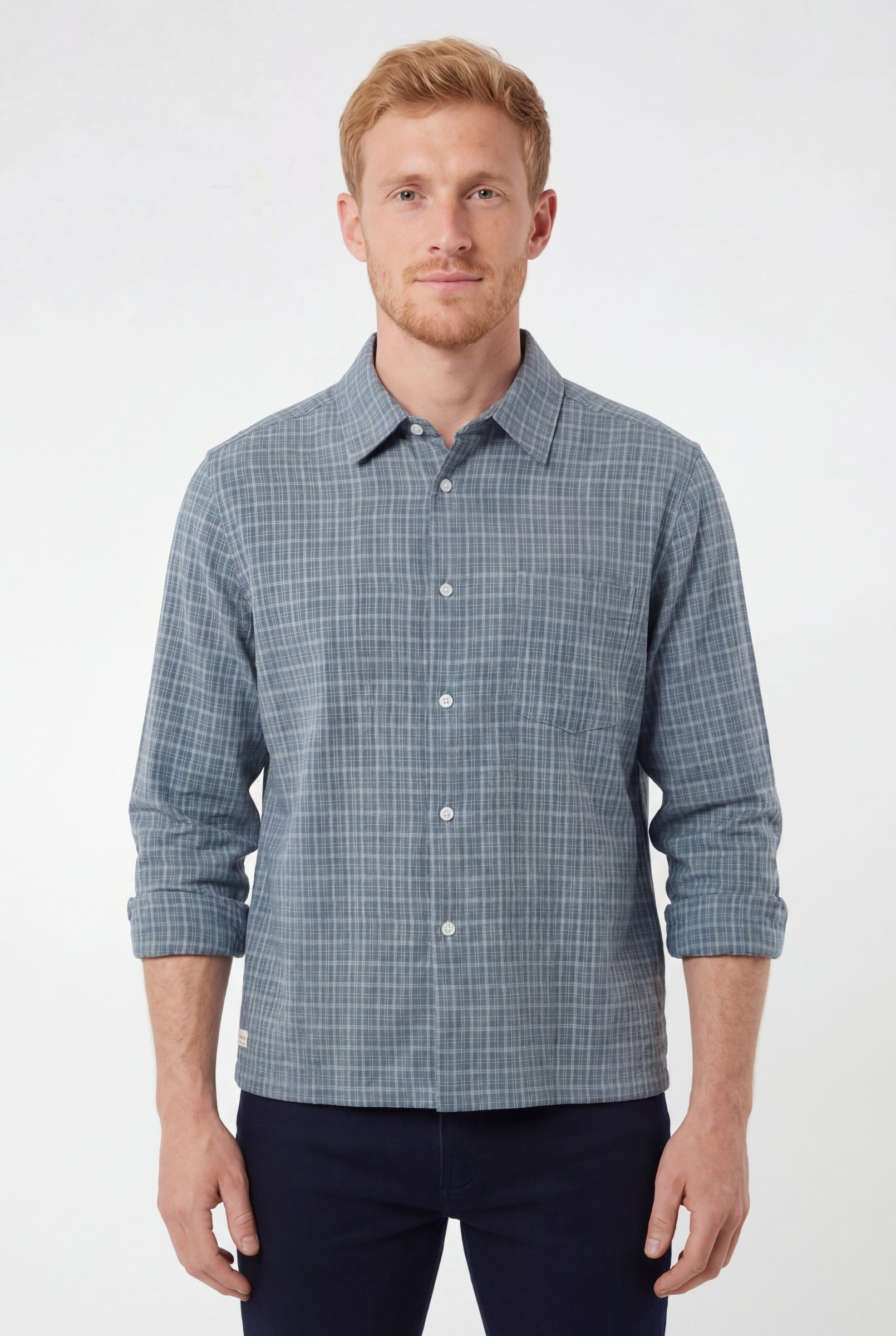 Men's Cotton Checked Boxy Shirt | Blackstone London