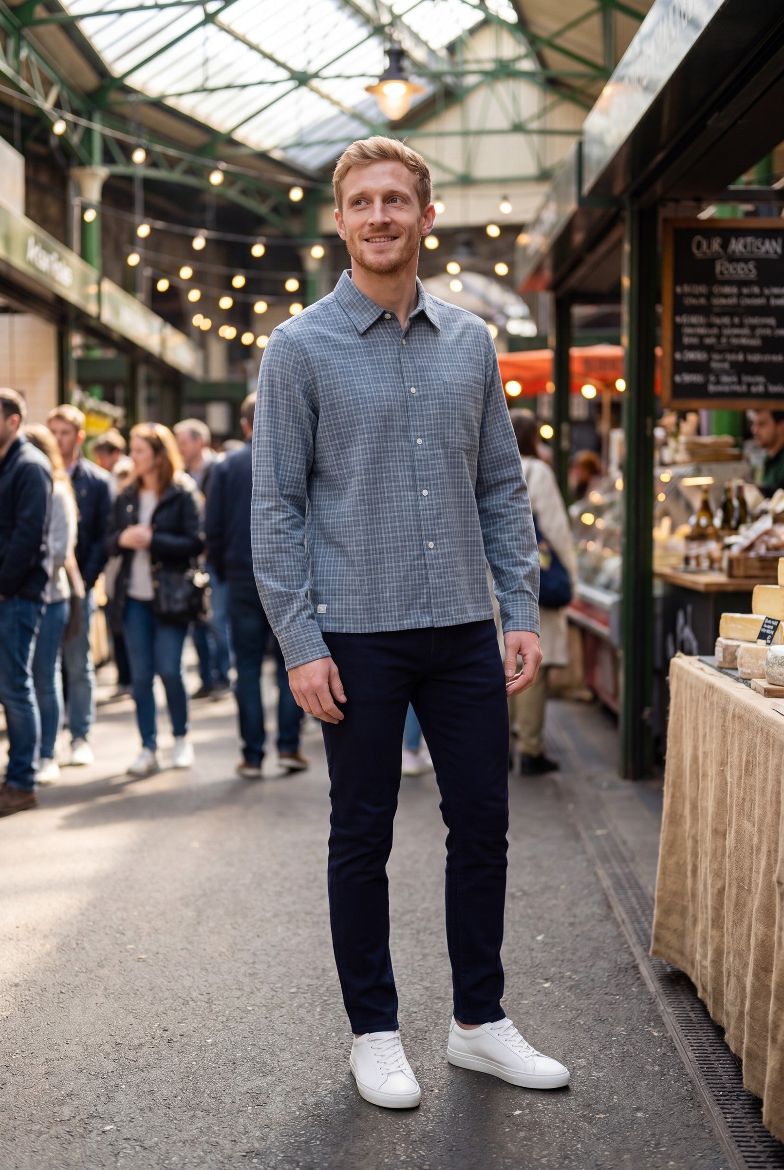 Men's Cotton Checked Boxy Shirt | Blackstone London