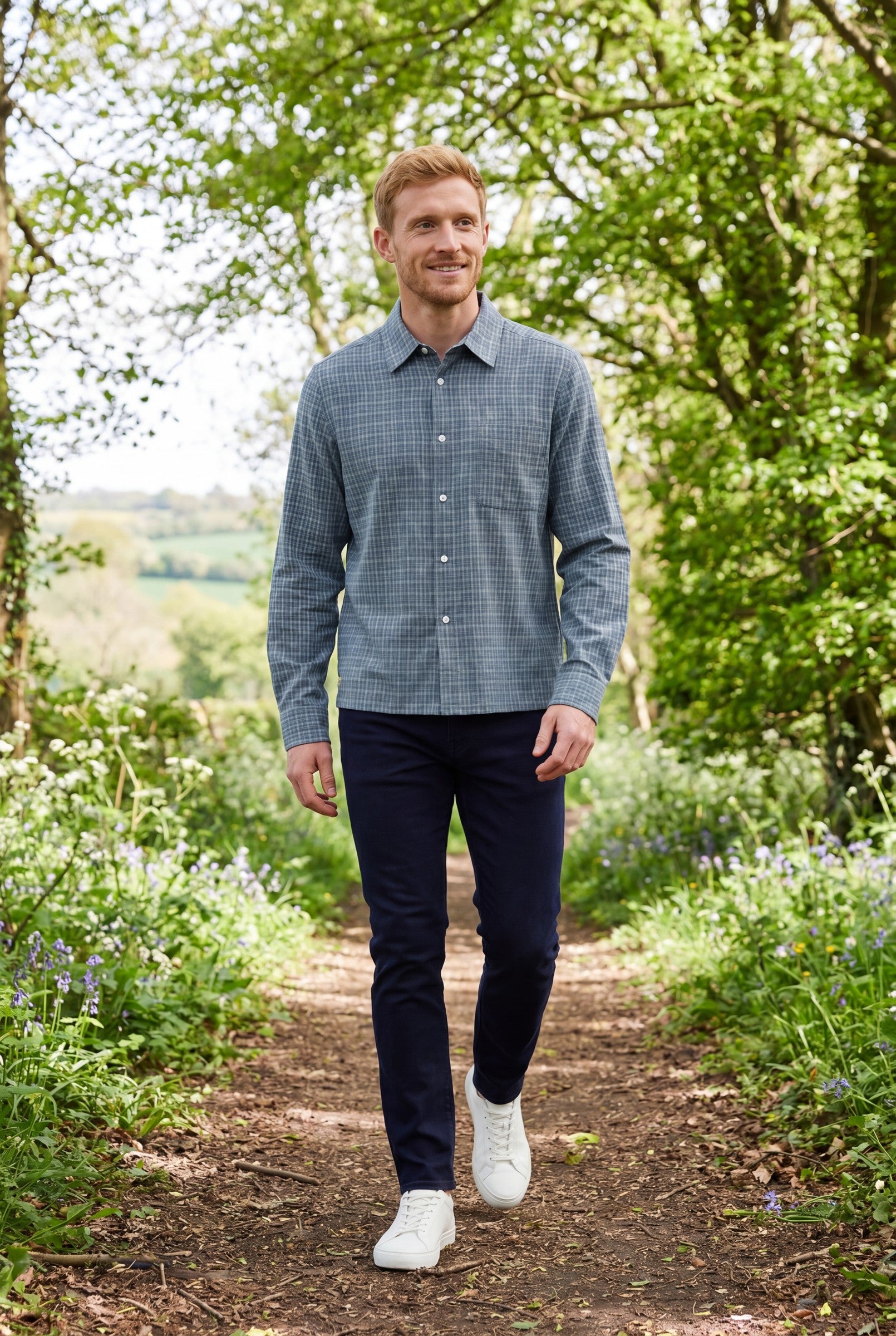 Men's Cotton Checked Boxy Shirt | Blackstone London