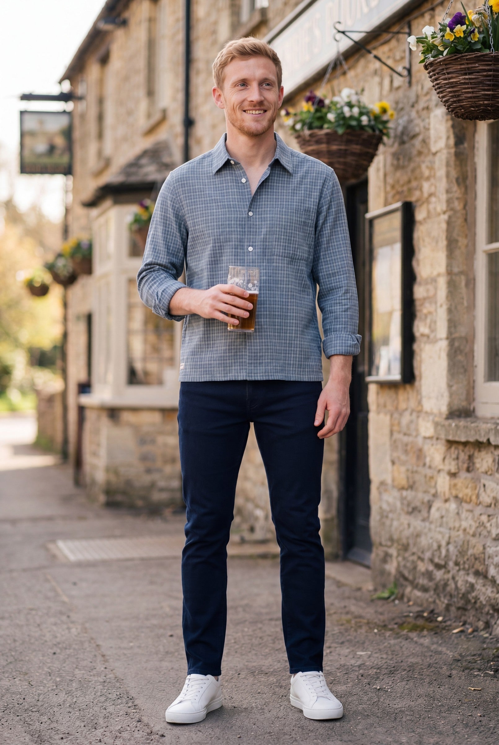 Men's Cotton Checked Boxy Shirt | Blackstone London