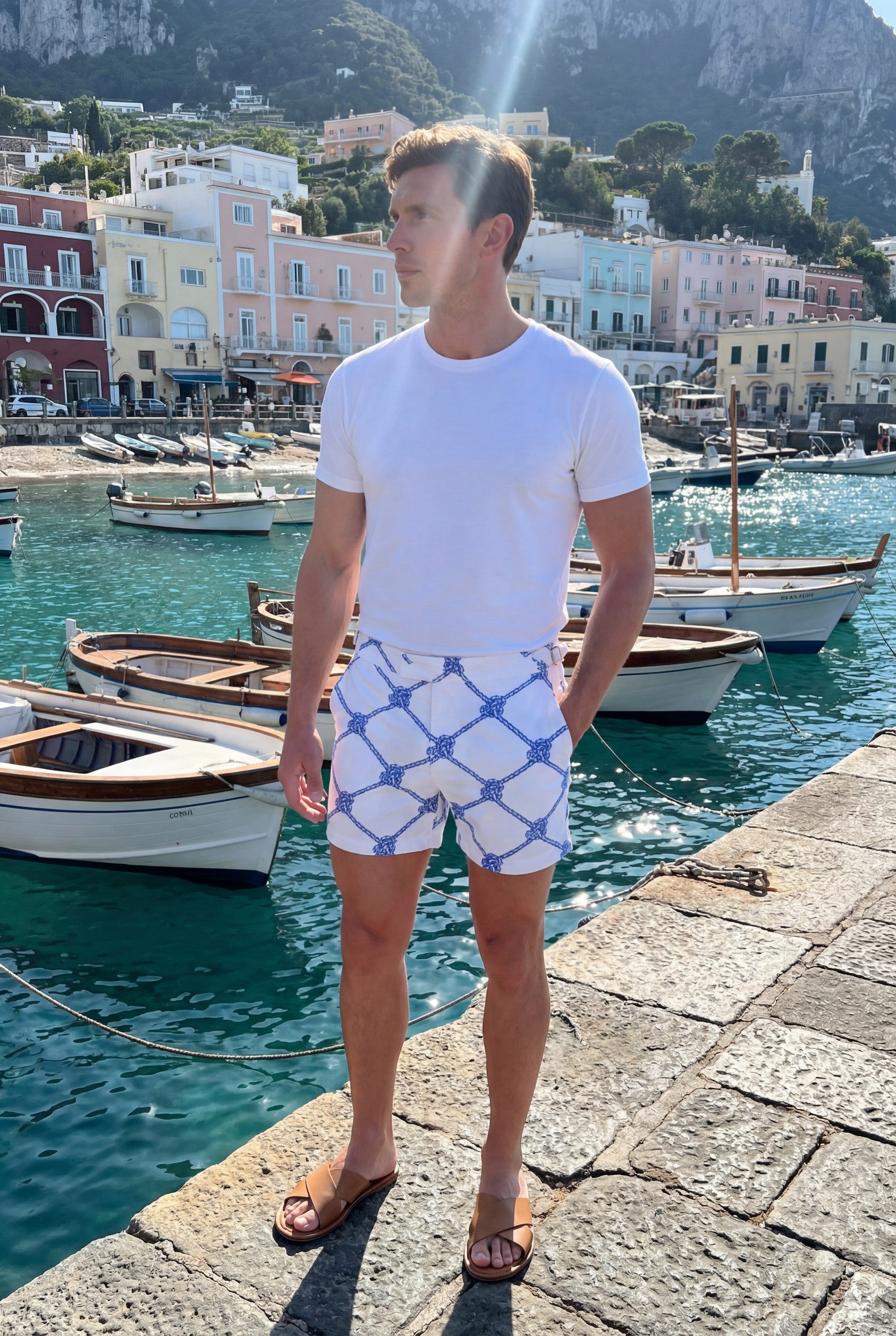 Men's Amalfi Tailored Swim Shorts | Blackstone London