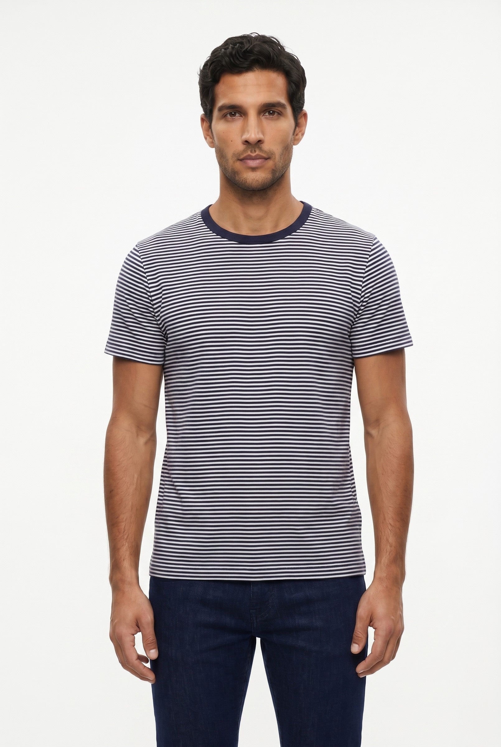 Men's Eyelet Crew Neck T-Shirt | Blackstone London