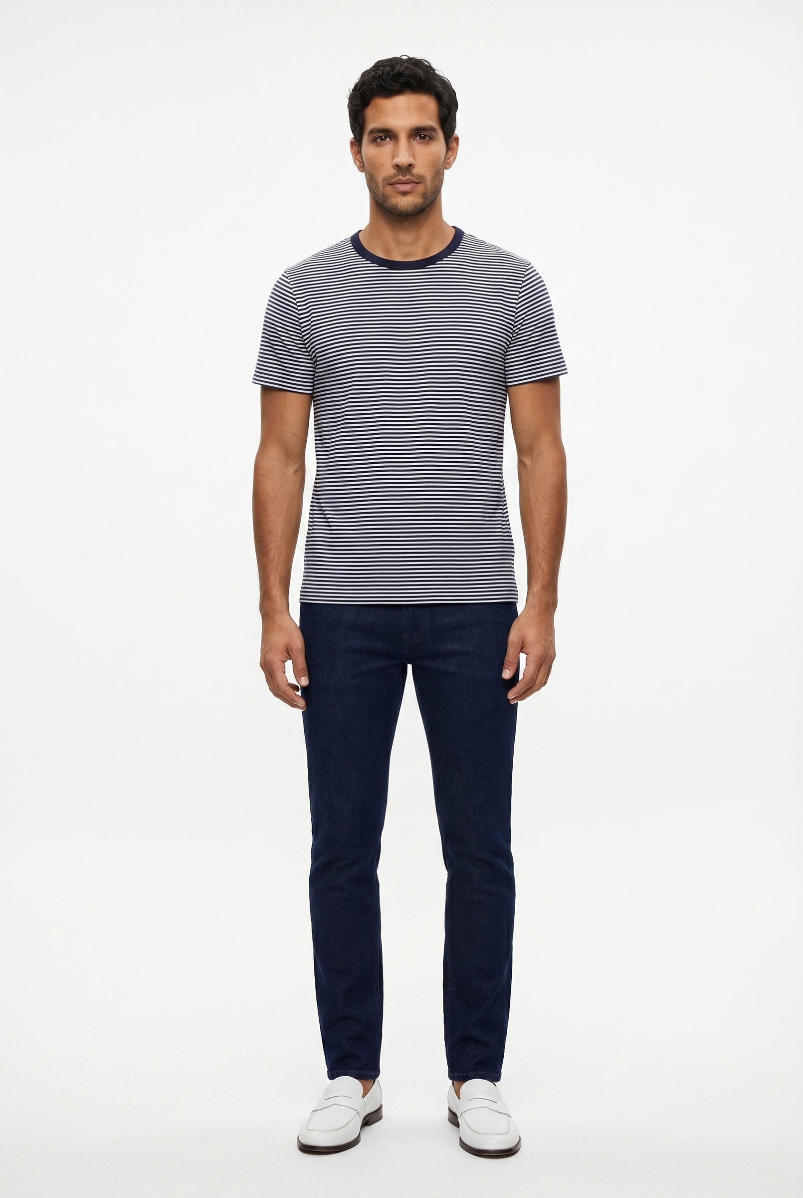Men's Eyelet Crew Neck T-Shirt | Blackstone London