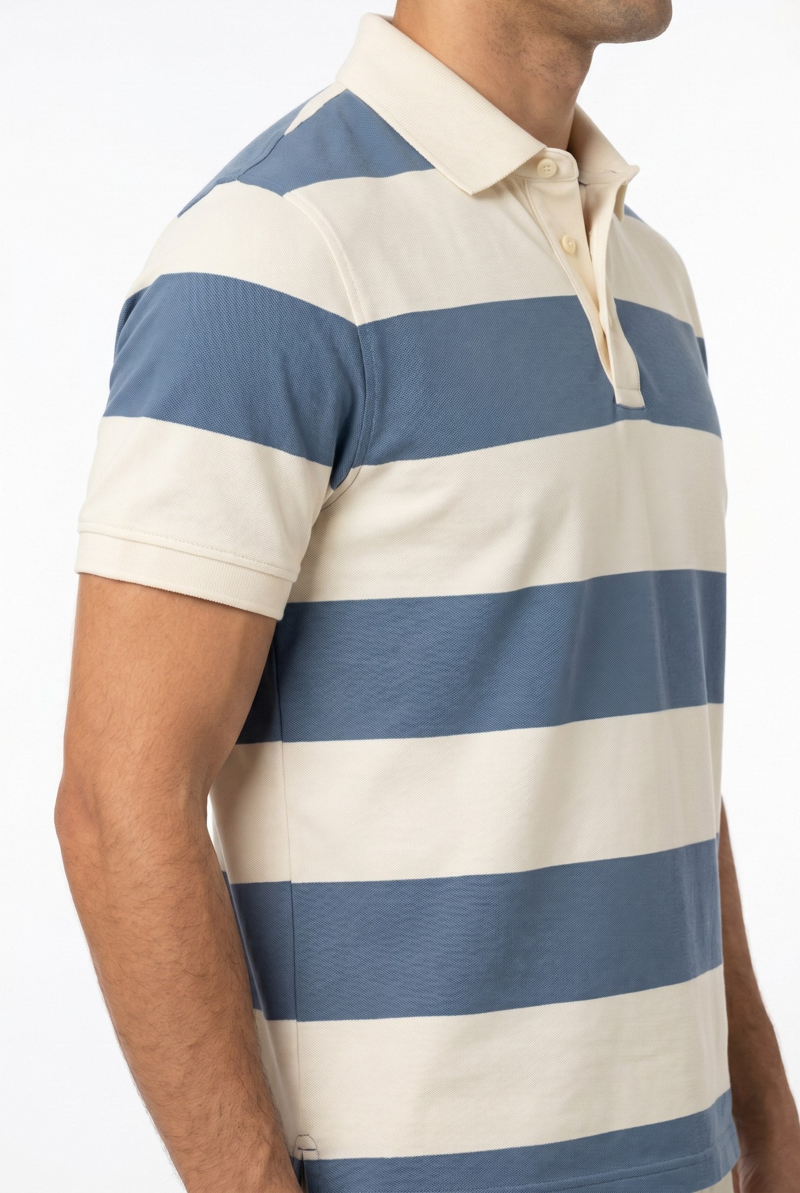 Men's Striped Loose Fit Polo Shirt | Blackstone London
