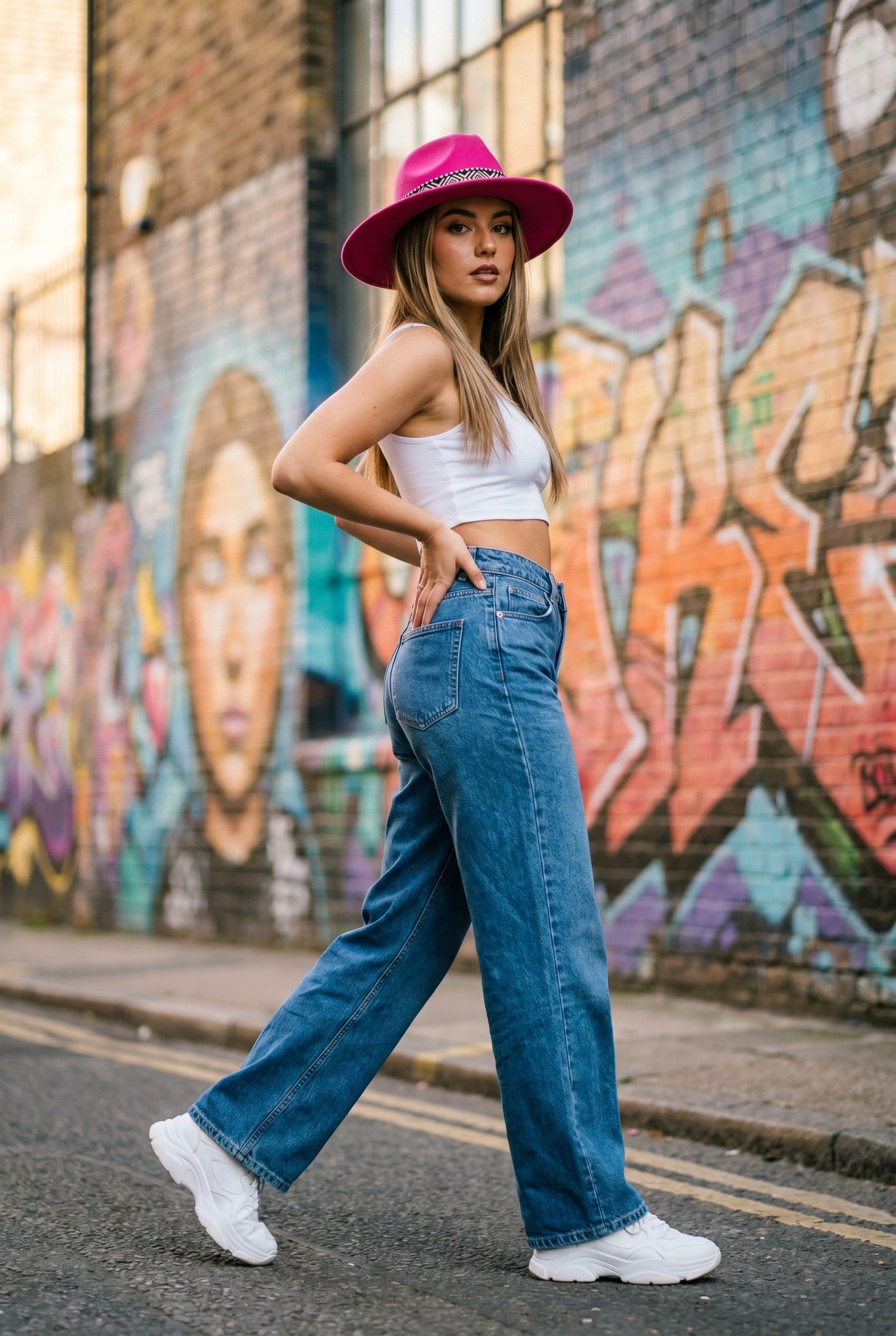 Men's Wide Brim Fedora Hat with Aztec Band | Blackstone London