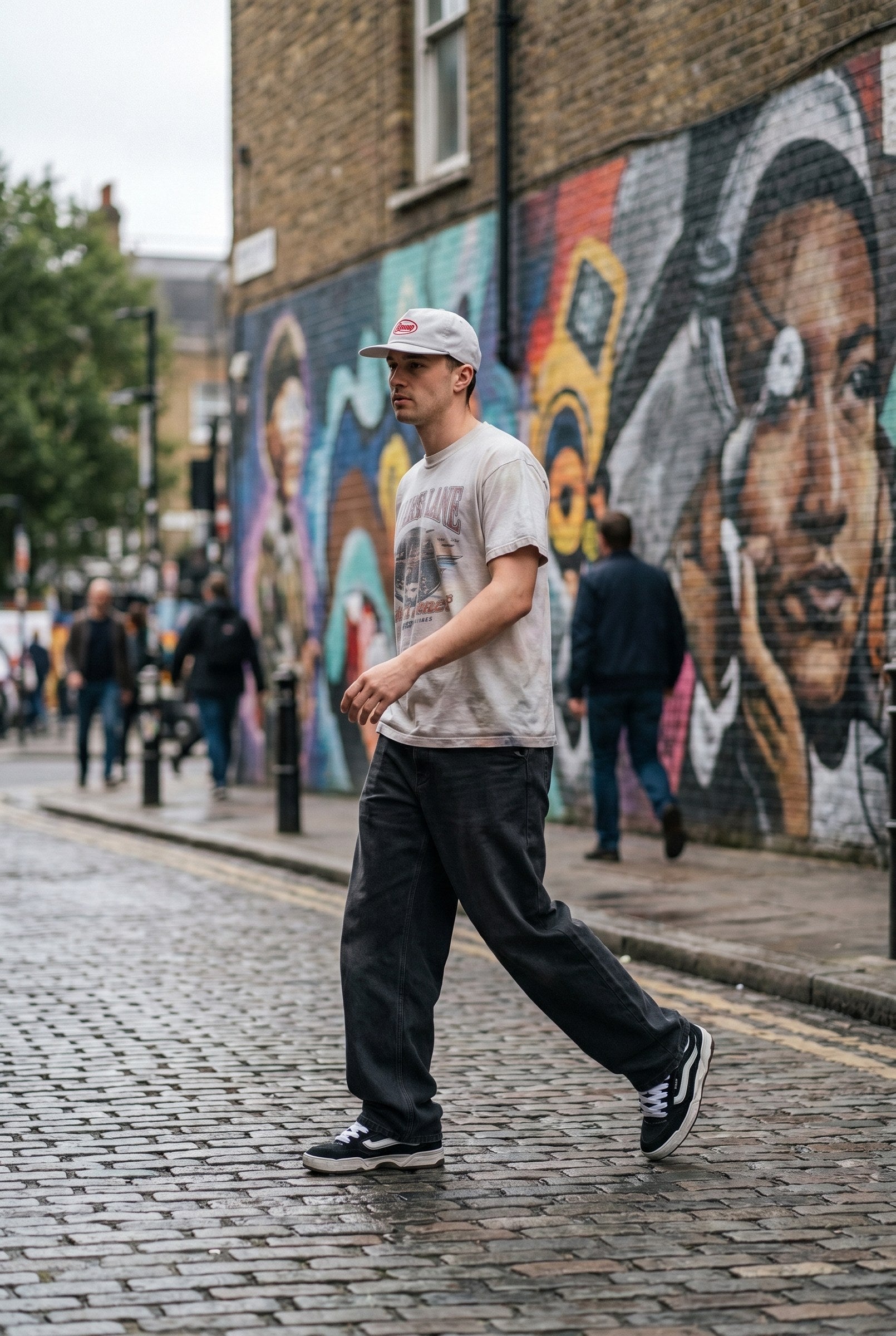 Men's Bound Retro Embroidered 5-Panel Cap | Blackstone London