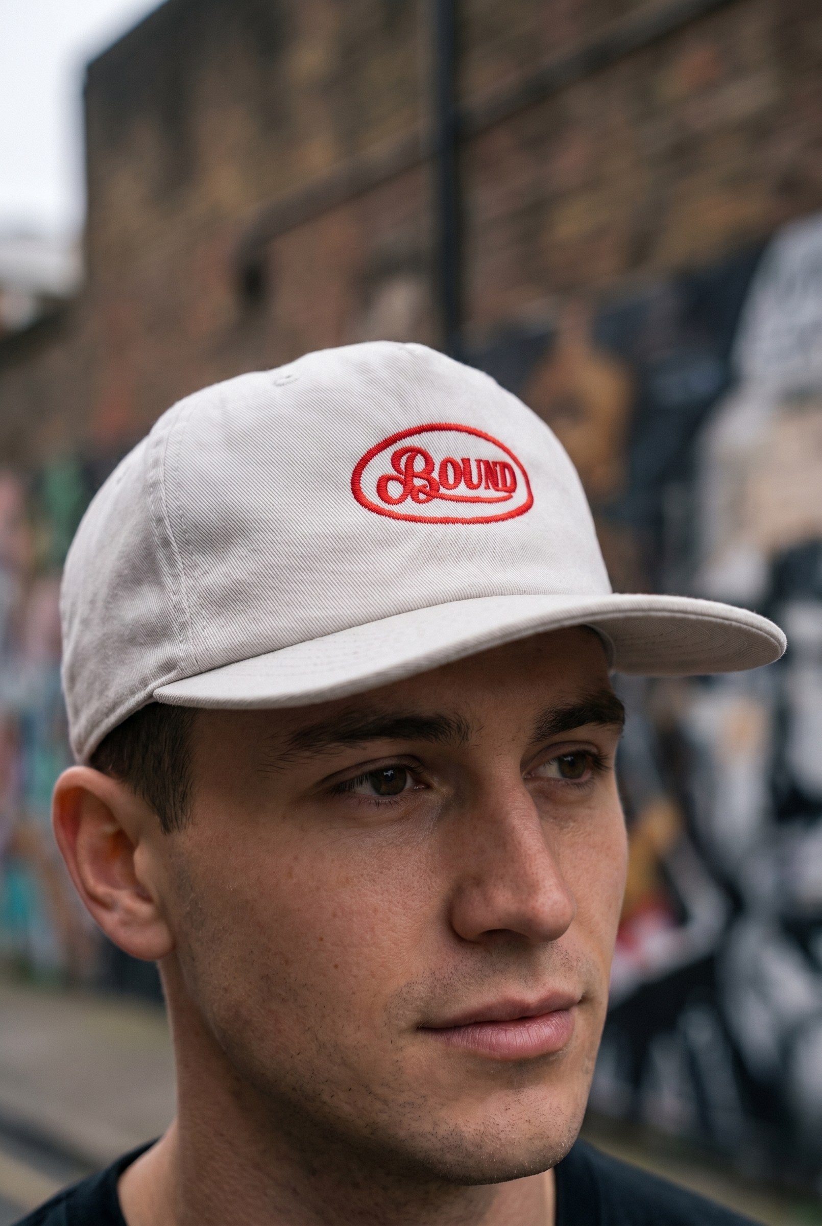 Men's Bound Retro Embroidered 5-Panel Cap | Blackstone London