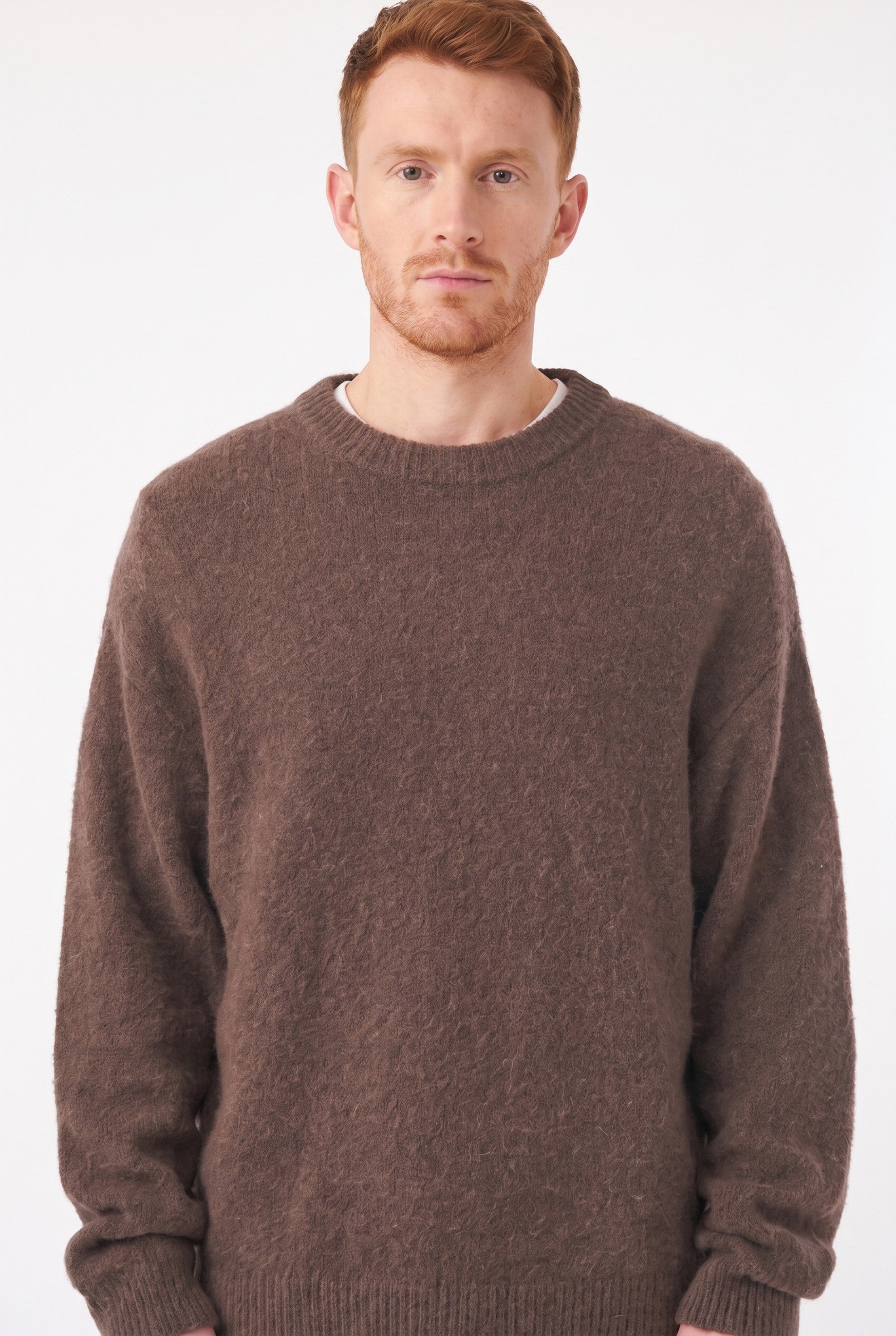Men's Mohair Blend Crewneck Sweater | Blackstone London