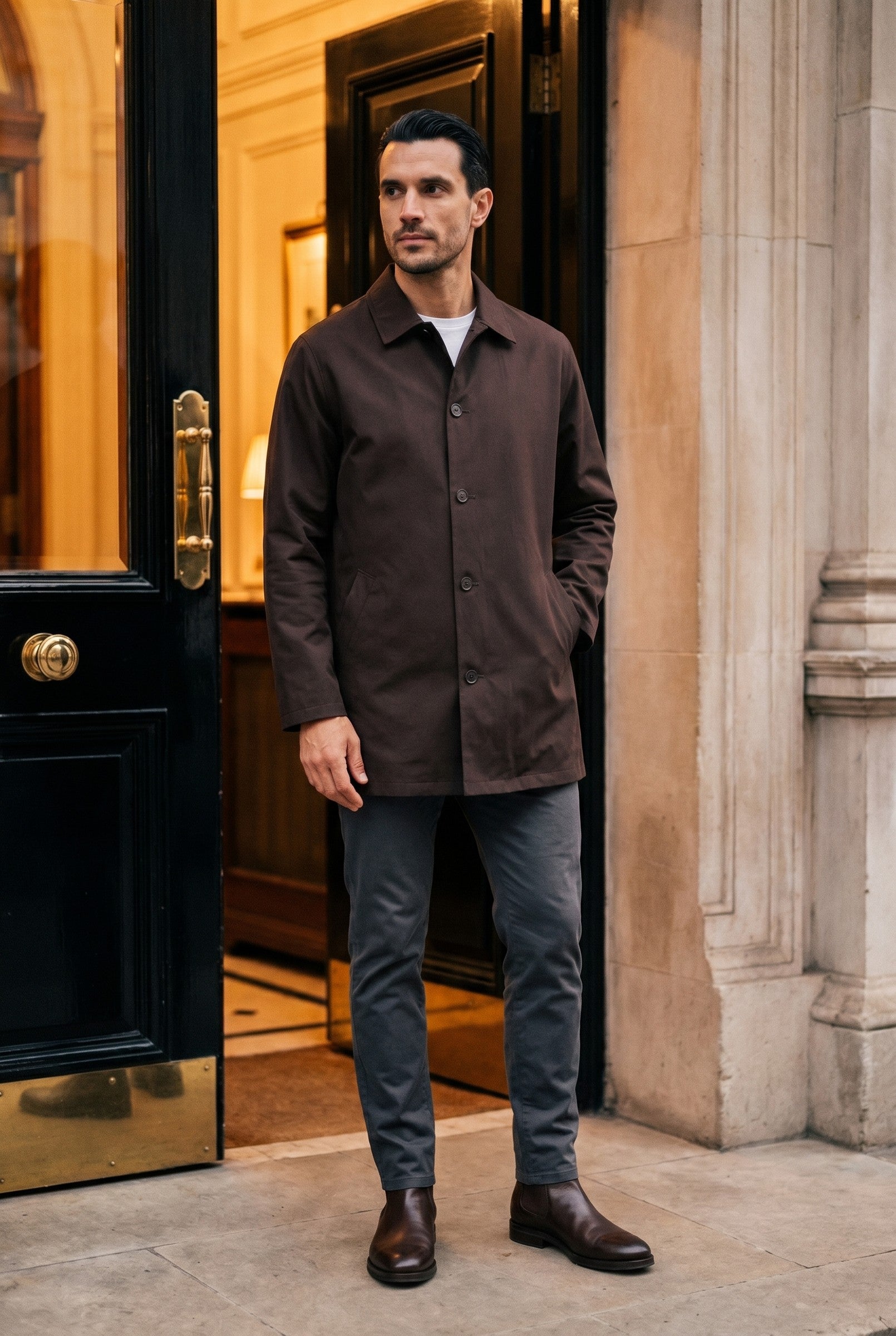 Men's Sherlock Short Trench Coat | Blackstone London