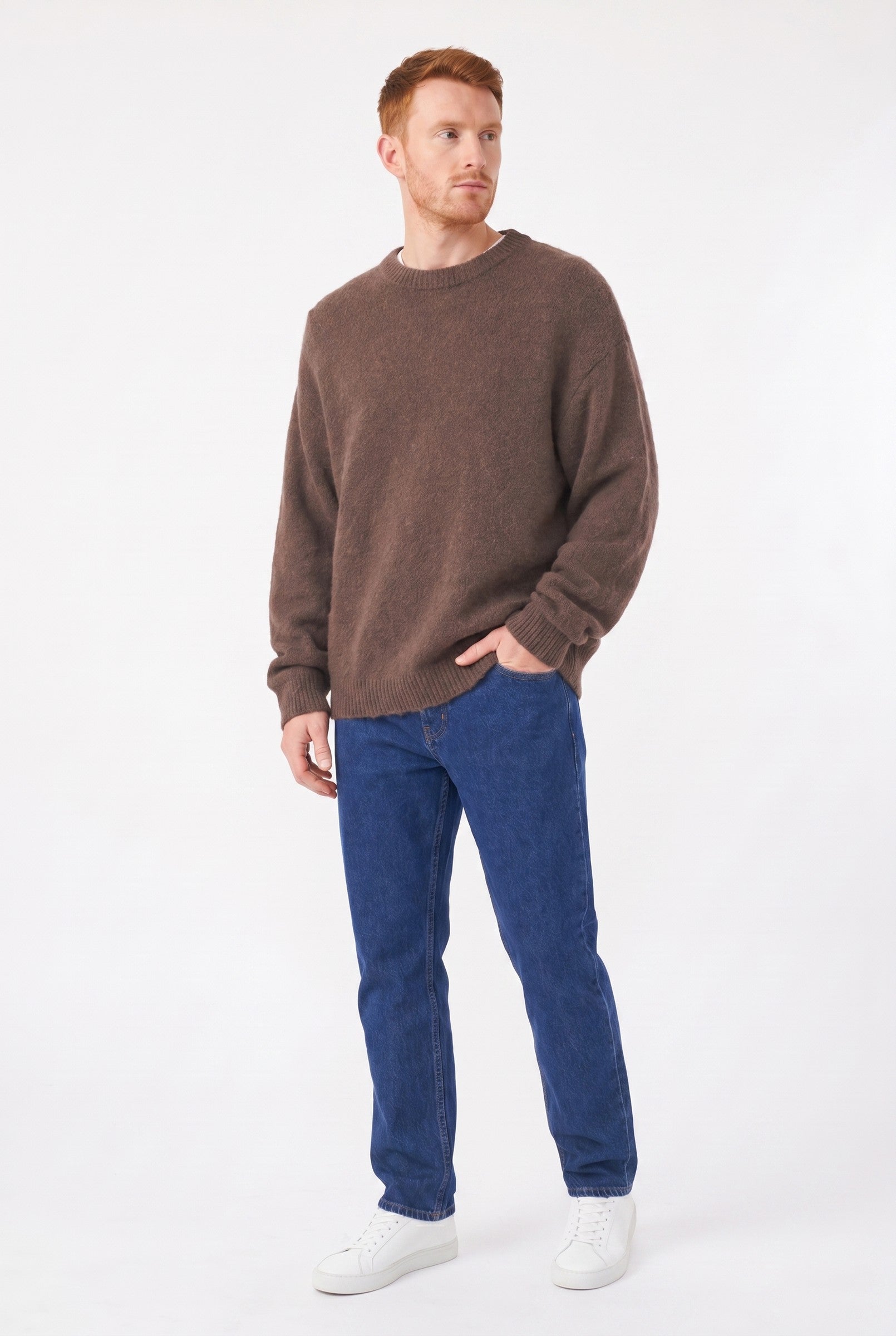 Men's Mohair Blend Crewneck Sweater | Blackstone London